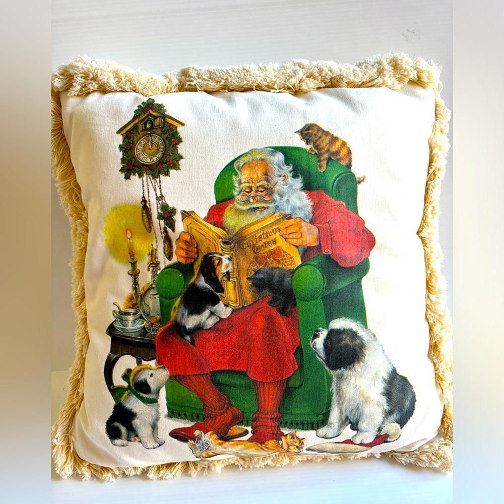 Designer Christmas Santa Pillow Size ONE SIZE - 1 Thumbnail