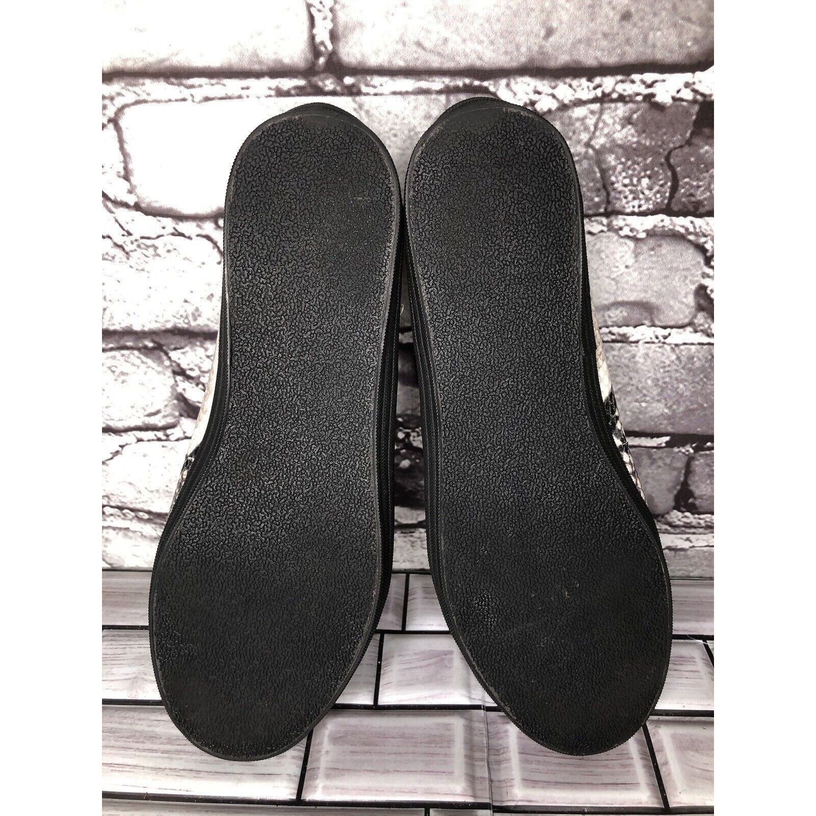 Tommy Bahama Tommy Bahama Odesa Ivory Black Leather Snake Skin Ballet Fla Size US 8 / IT 38 - 19 Thumbnail