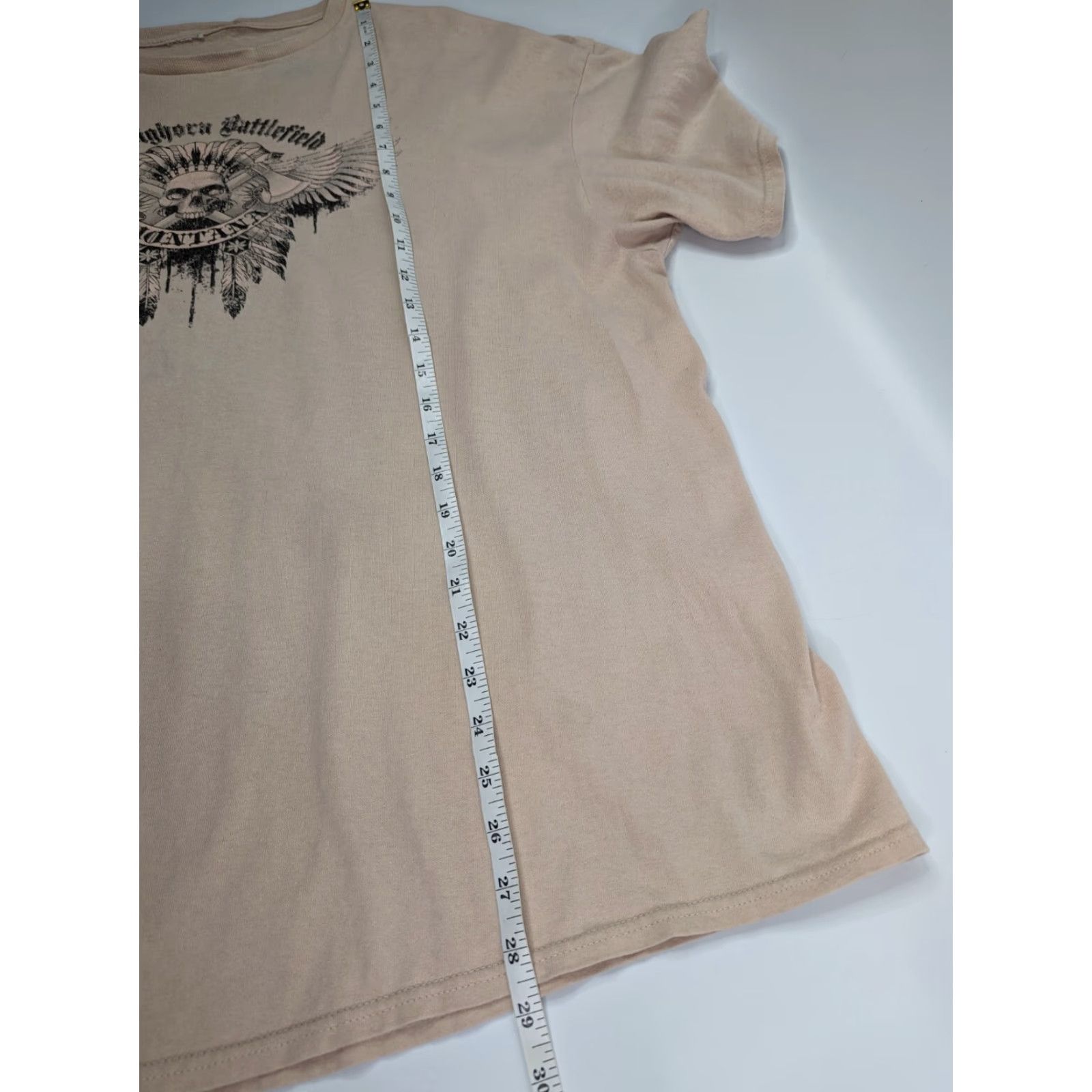 Vintage VINTAGE Unbranded T-Shirt Shirt Men XL/2XL Beige Cotton Knit Skull Tribal Logo 90s 80s 70s Aztec City USA Quotes Retro Classic Size US XL / EU 56 / 4 - 5 Thumbnail