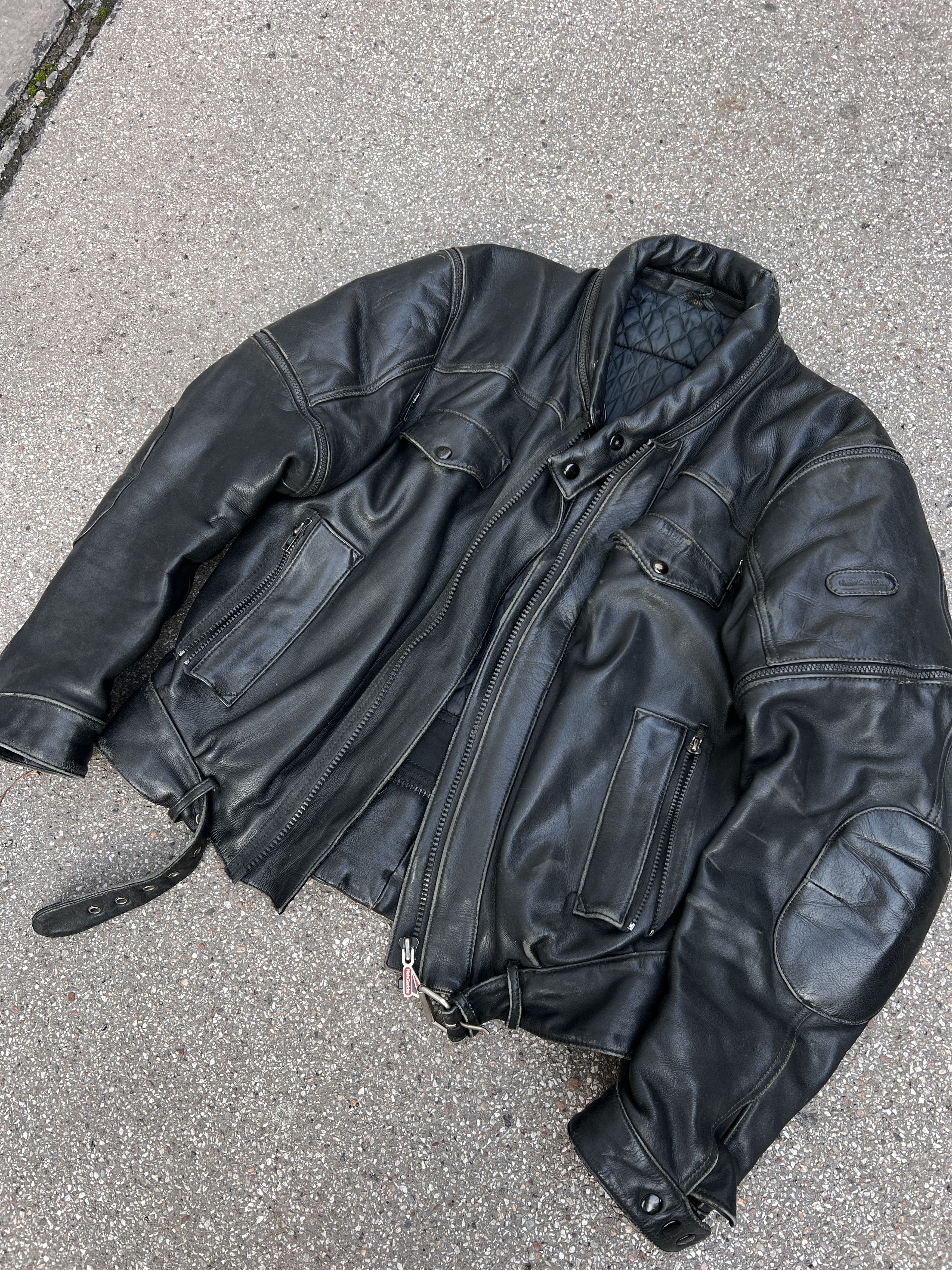 If Six Was Nine Rare Asymmetric rick owens type leather bomber racing jacket Size US M / EU 48-50 / 2 - 16 Thumbnail