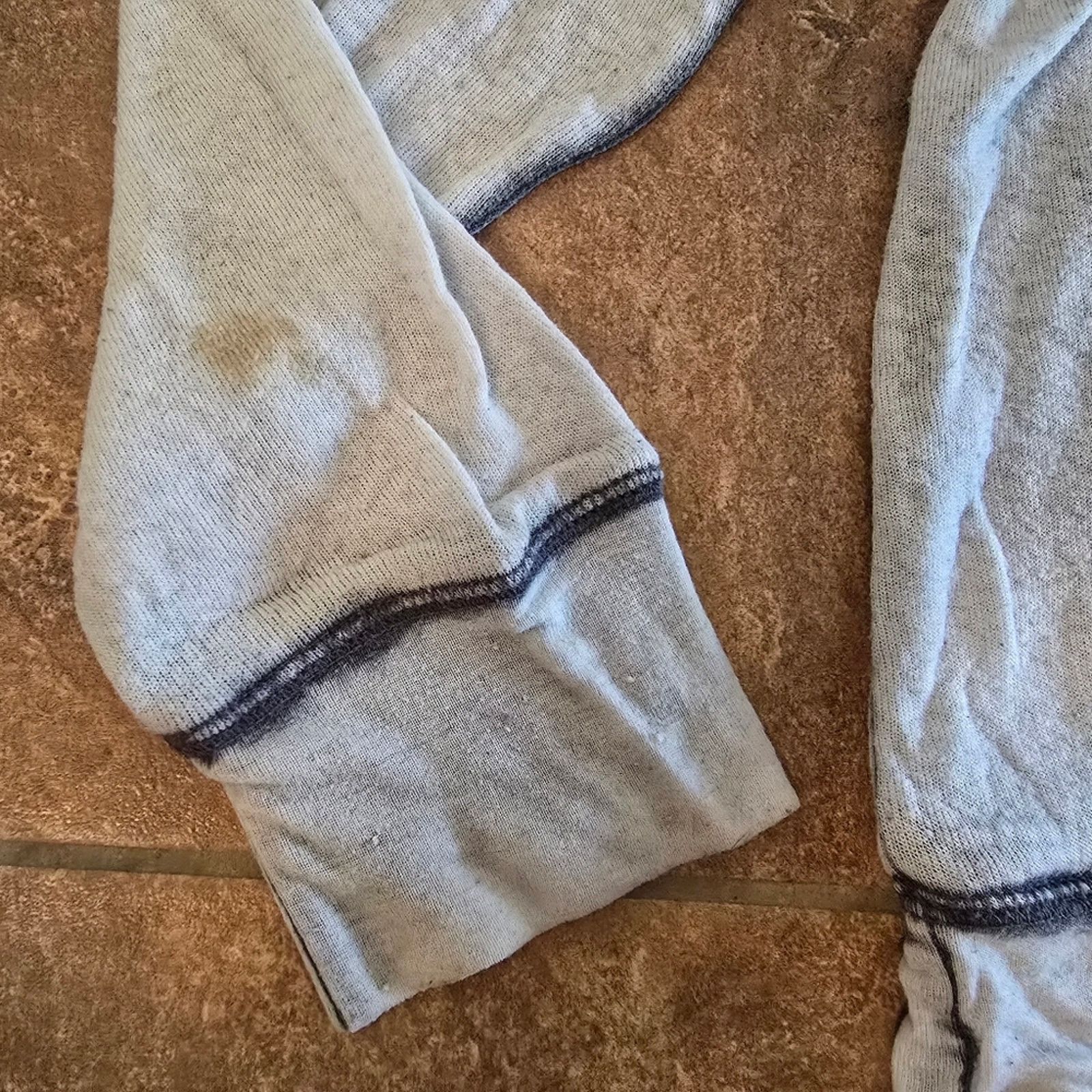 Other Grey White Burnout Thin Sweater Long Sleeve Size XL / US 12-14 / IT 48-50 - 3 Thumbnail
