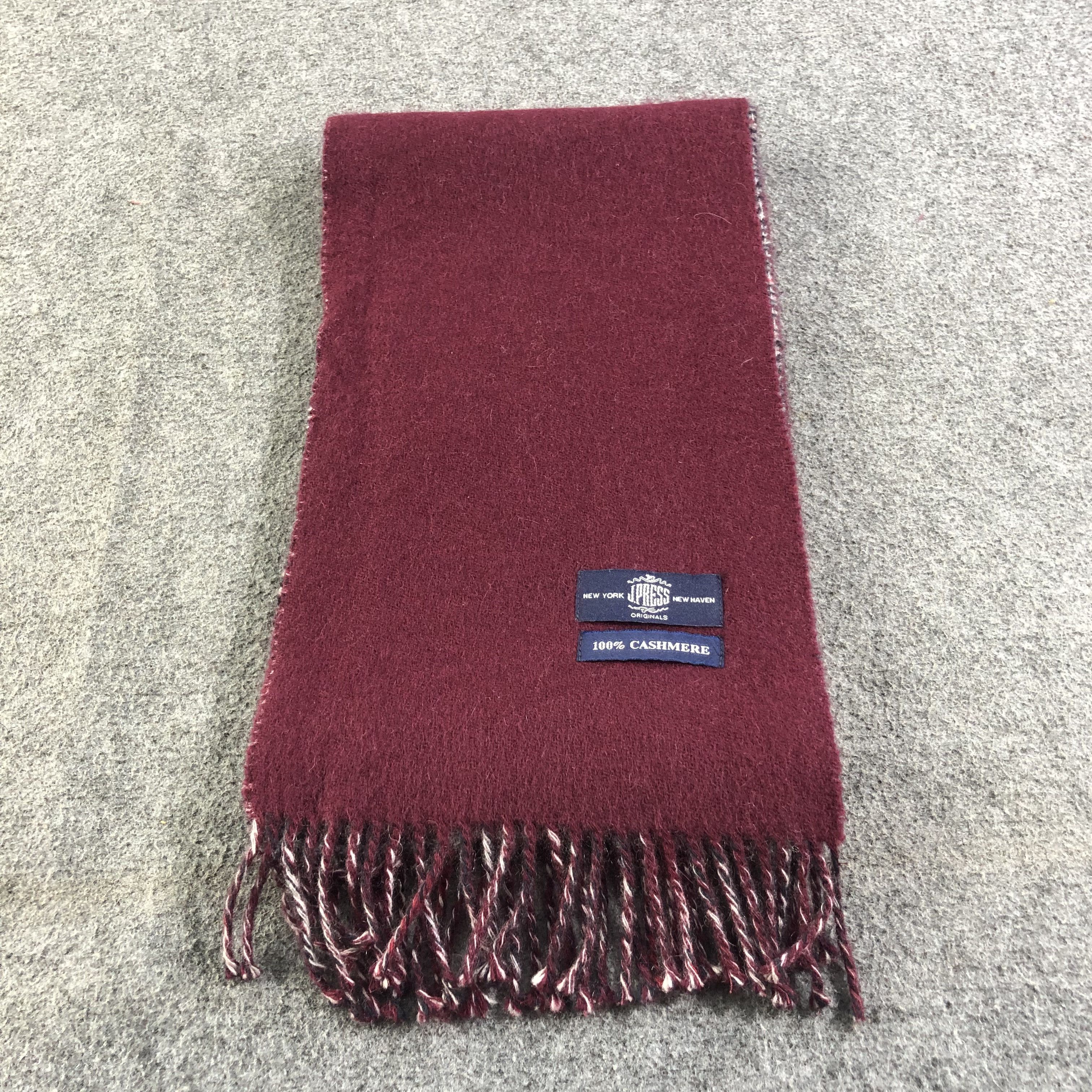 J. Press Reversible Cashmere Scarf Muffler V1087