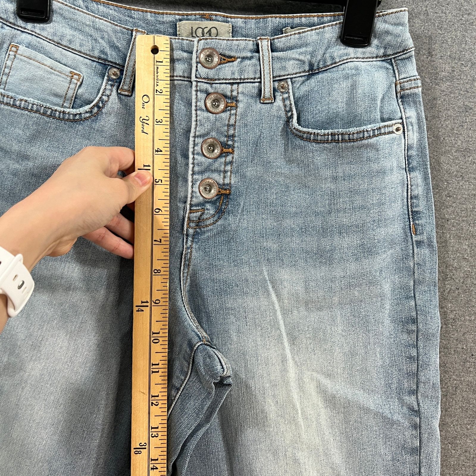 Other LOGO by Lori Goldstein Tall Wide Leg Jeans with Button Fly Size 27" / US 4 / IT 40 - 9 Thumbnail