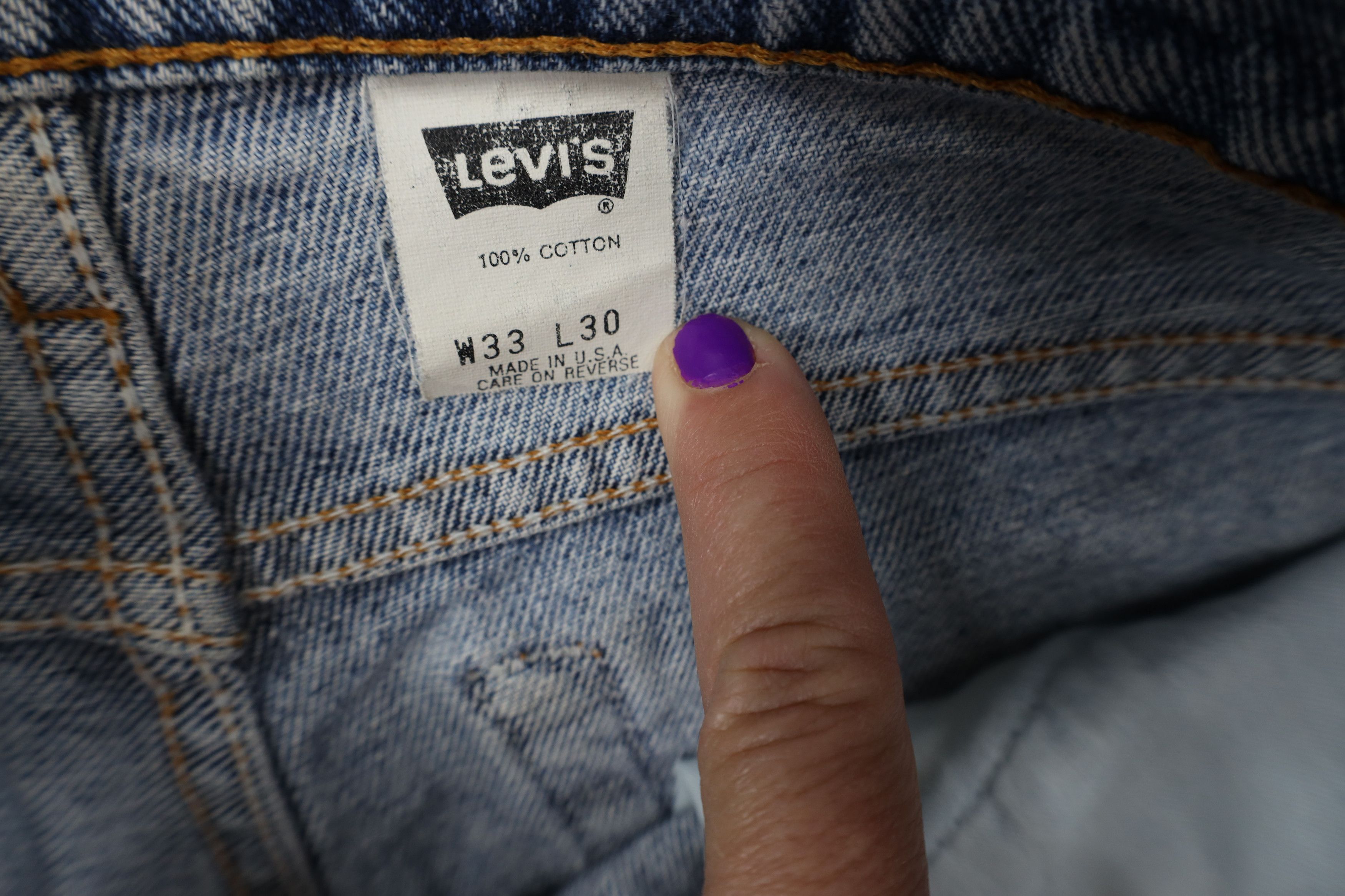 Levi's Vintage 90s Levis 505 Regular Straight Leg Jeans Blue USA Size US 32 / EU 48 - 10 Thumbnail