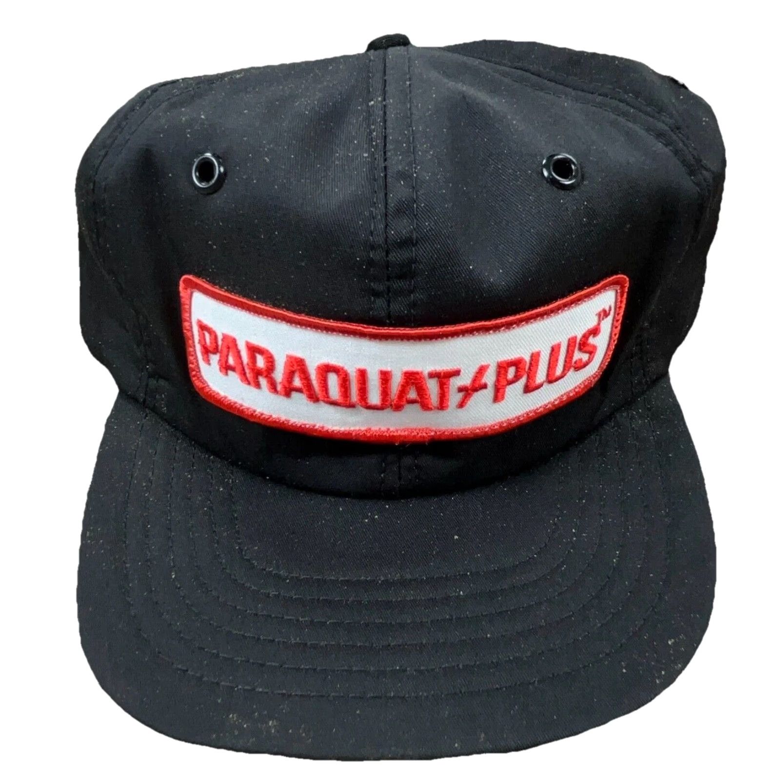 Vintage VINTAGE Farming Trucker Hat Cap Snap Back Black Seed Patch 80s 90s USA Made L Mens Adjustable Twill Hat Size ONE SIZE - 2 Thumbnail