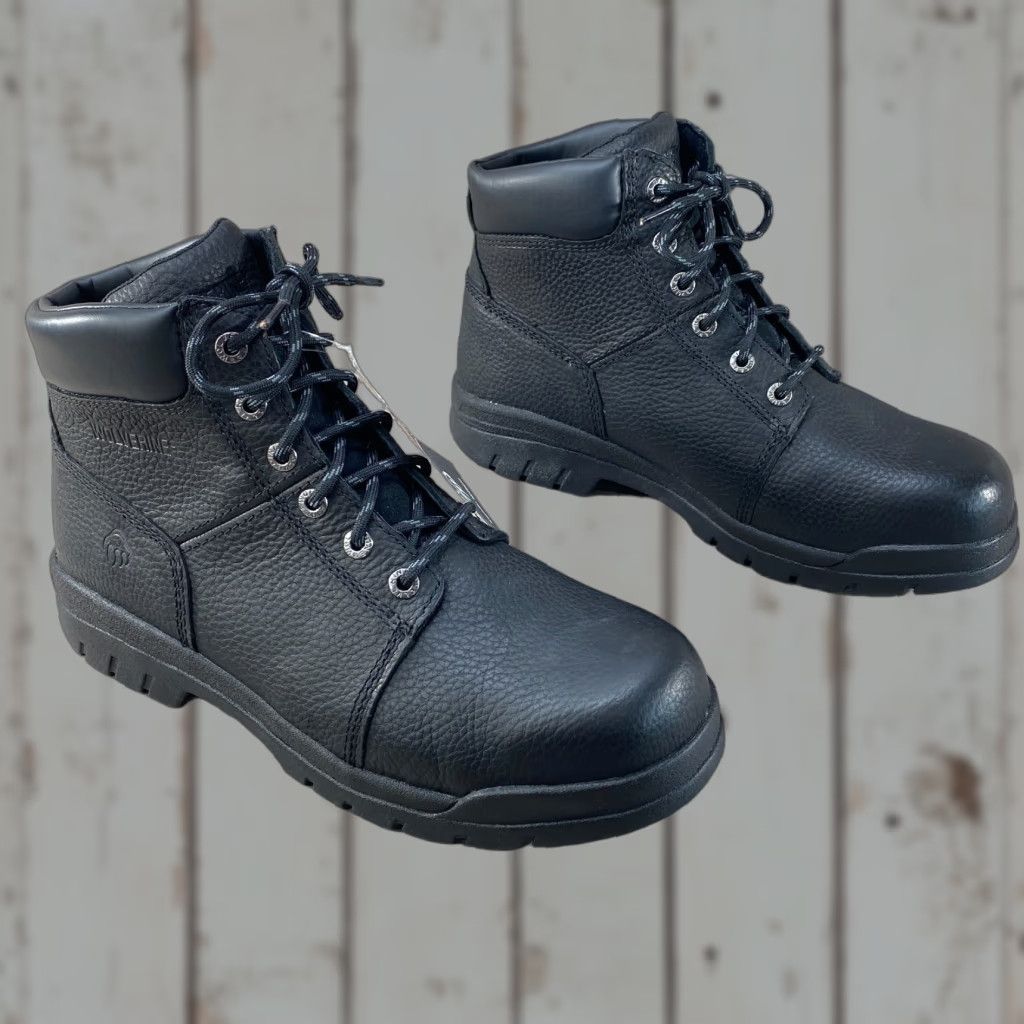 Vintage Wolverine NXT Boots EW 11 Mens Black Leather Lace Up Work Safety Steel Toe NEW Size US 10 / EU 43 - 1 Thumbnail