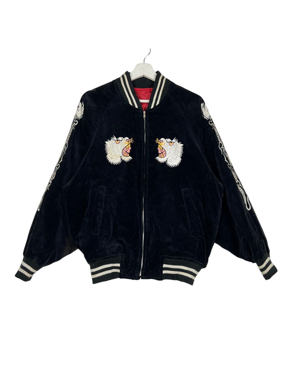 Japanese Brand 🔥 VINTAGE 60s SUKAJAN DRAGON EMBROIDERY VELVET Size US M / EU 48-50 / 2 - 2 Thumbnail