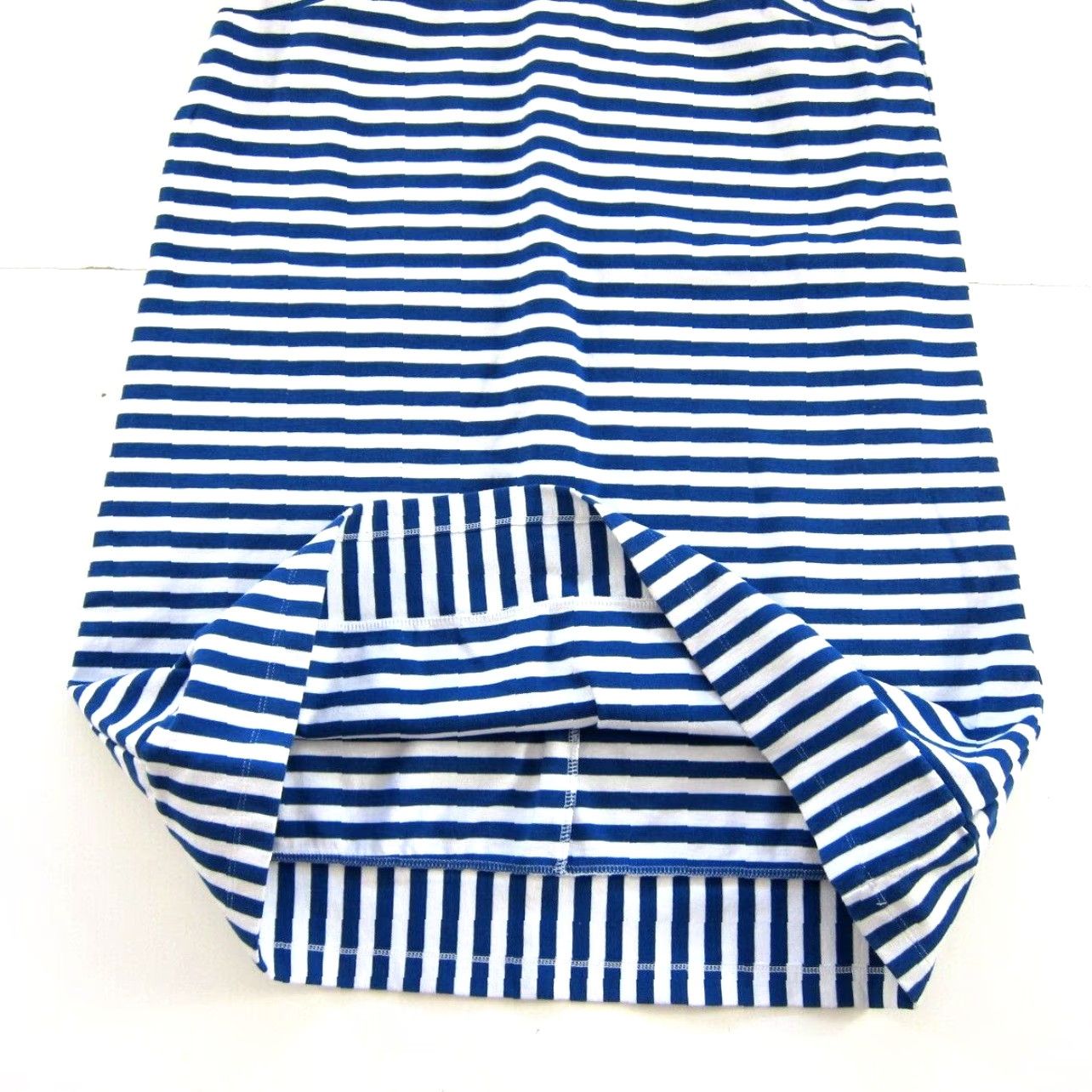 Old Navy Old Navy Cotton Stretch Blue White Stripe V-Neck Tunic Tank Dress Large Size L / US 10 / IT 46 - 7 Thumbnail