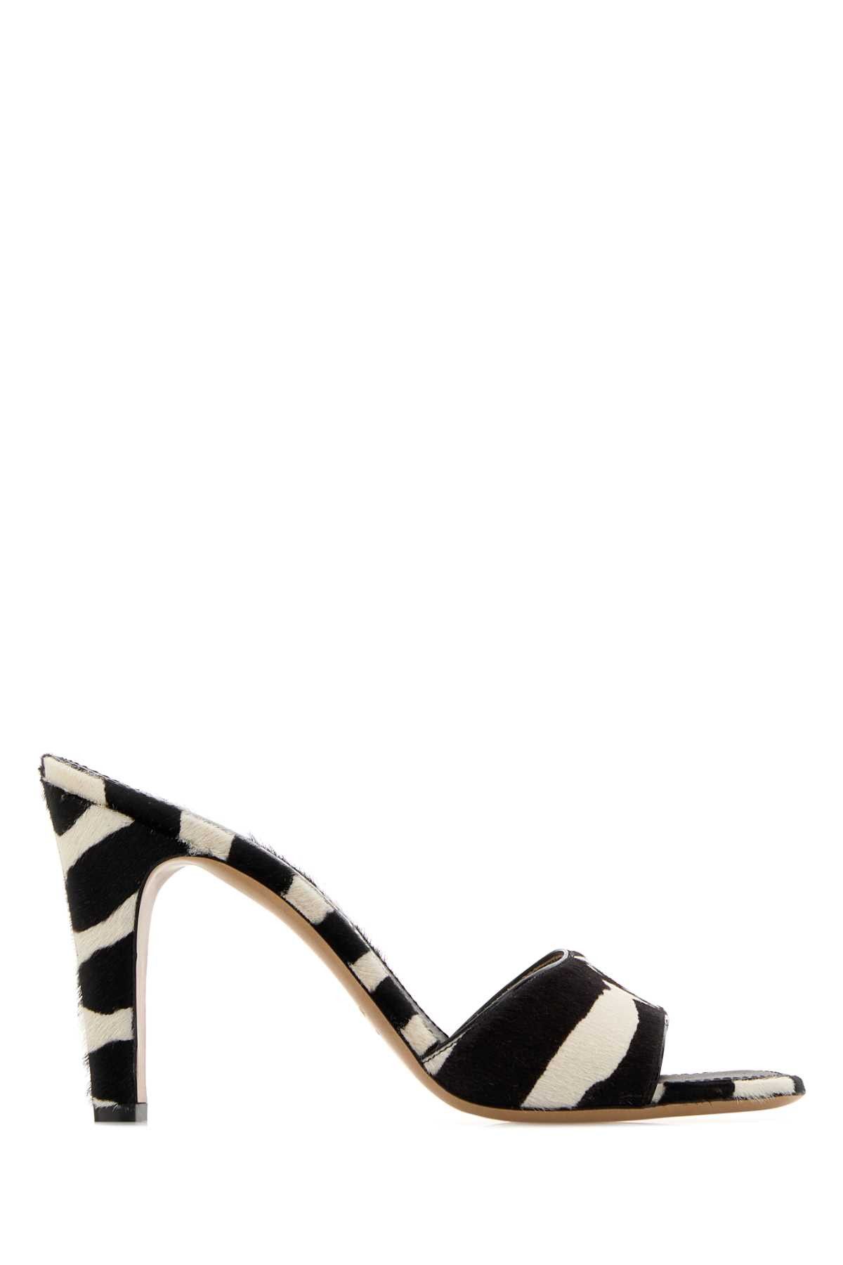 Salvatore Ferragamo Printed Calf Hair Tatiana 95 Mules Size US 6.5 / IT 36.5 - 1 Thumbnail