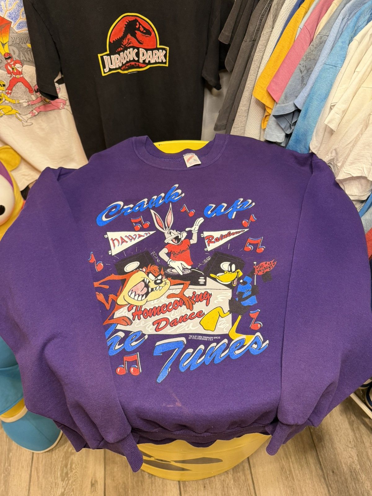 Vintage 1990s Looney Tunes crewneck vintage Size US S / EU 44-46 / 1 - 1 Thumbnail