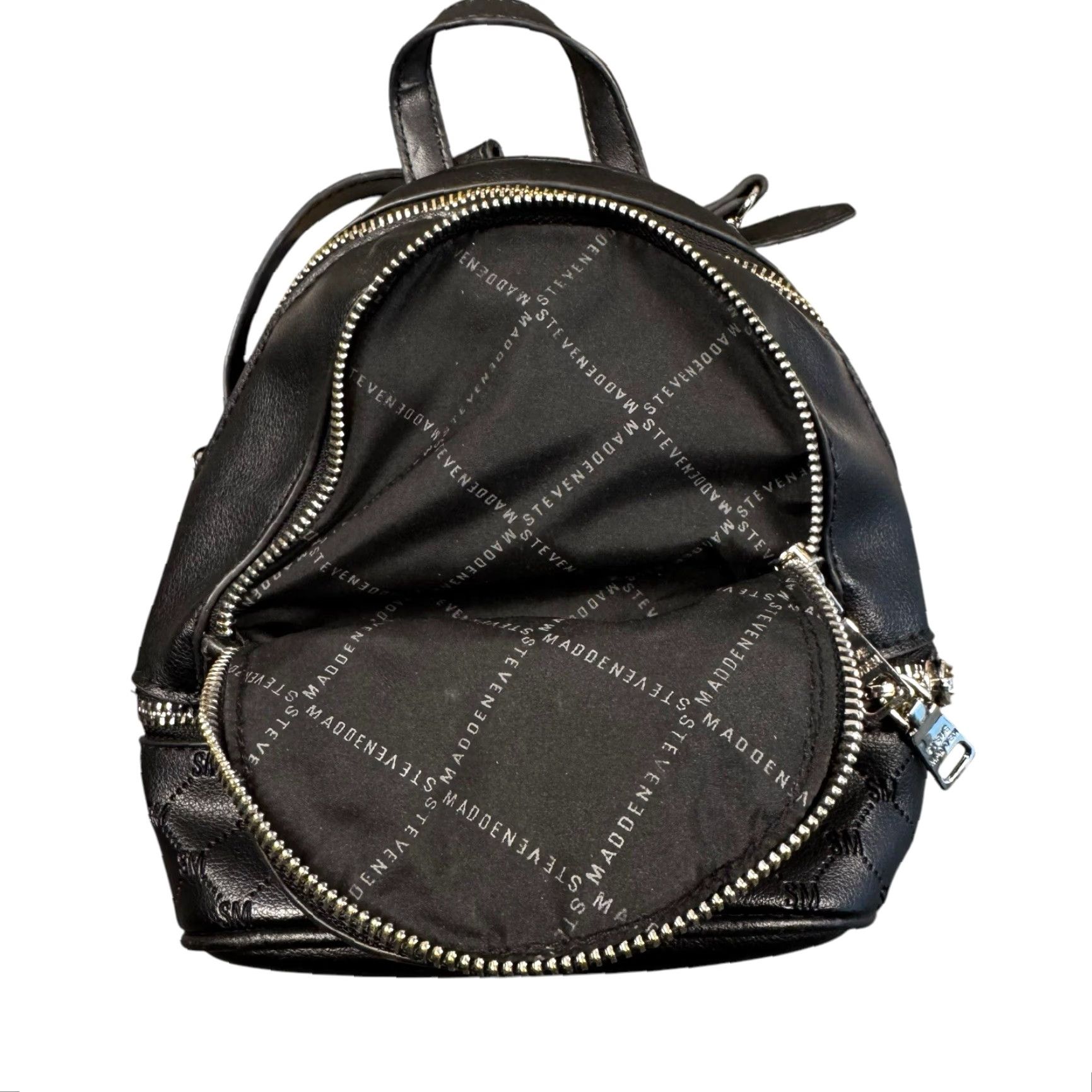 Steve Madden Steve Madden Mini Backpack Purse Sling Bag Black BVIKI BB Logo Women’s 8x8x4 Bag Size ONE SIZE - 2 Thumbnail