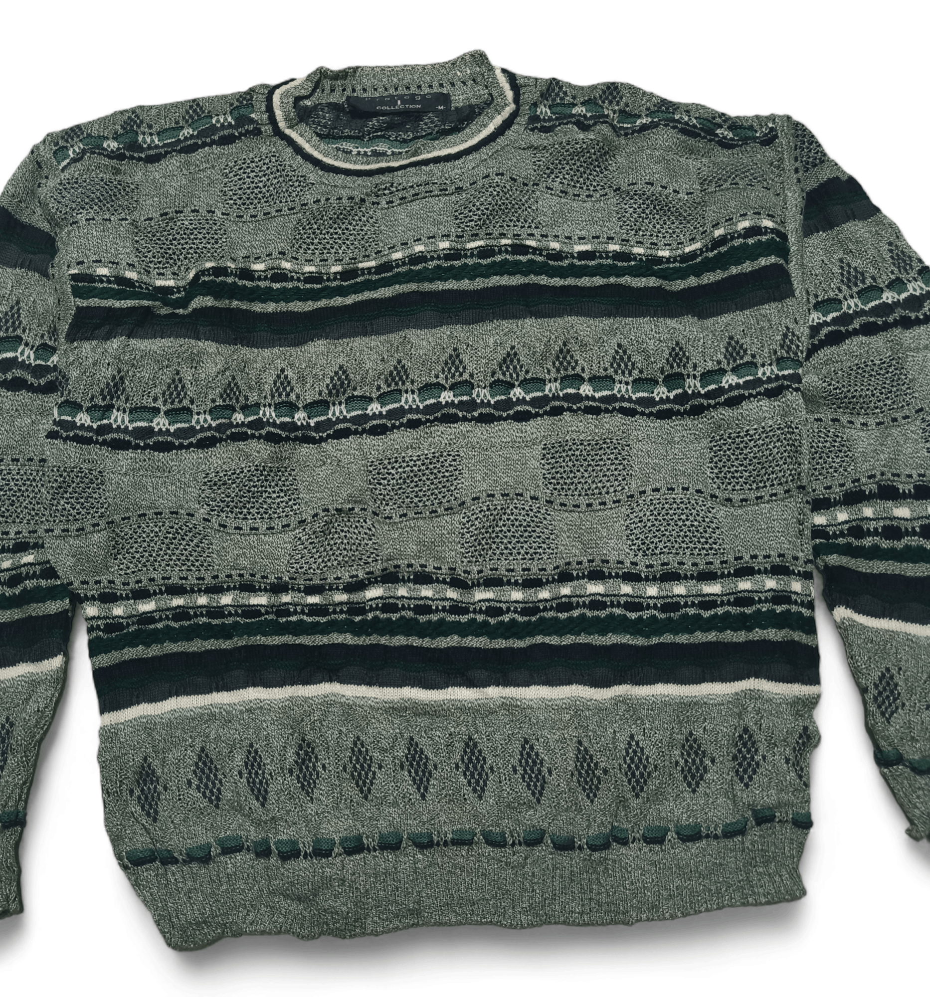 Protege Vintage PROTEGE Coogi Inspired Notorious Knit Wool Sweater Size US M / EU 48-50 / 2 - 3 Thumbnail