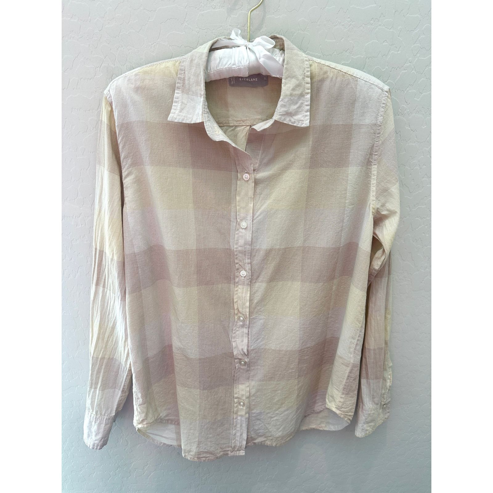 Everlane EVERLANE | The Relaxed Air Muted Checkered Cotton Shirt Size XS / US 0-2 / IT 36-38 - 1 Thumbnail