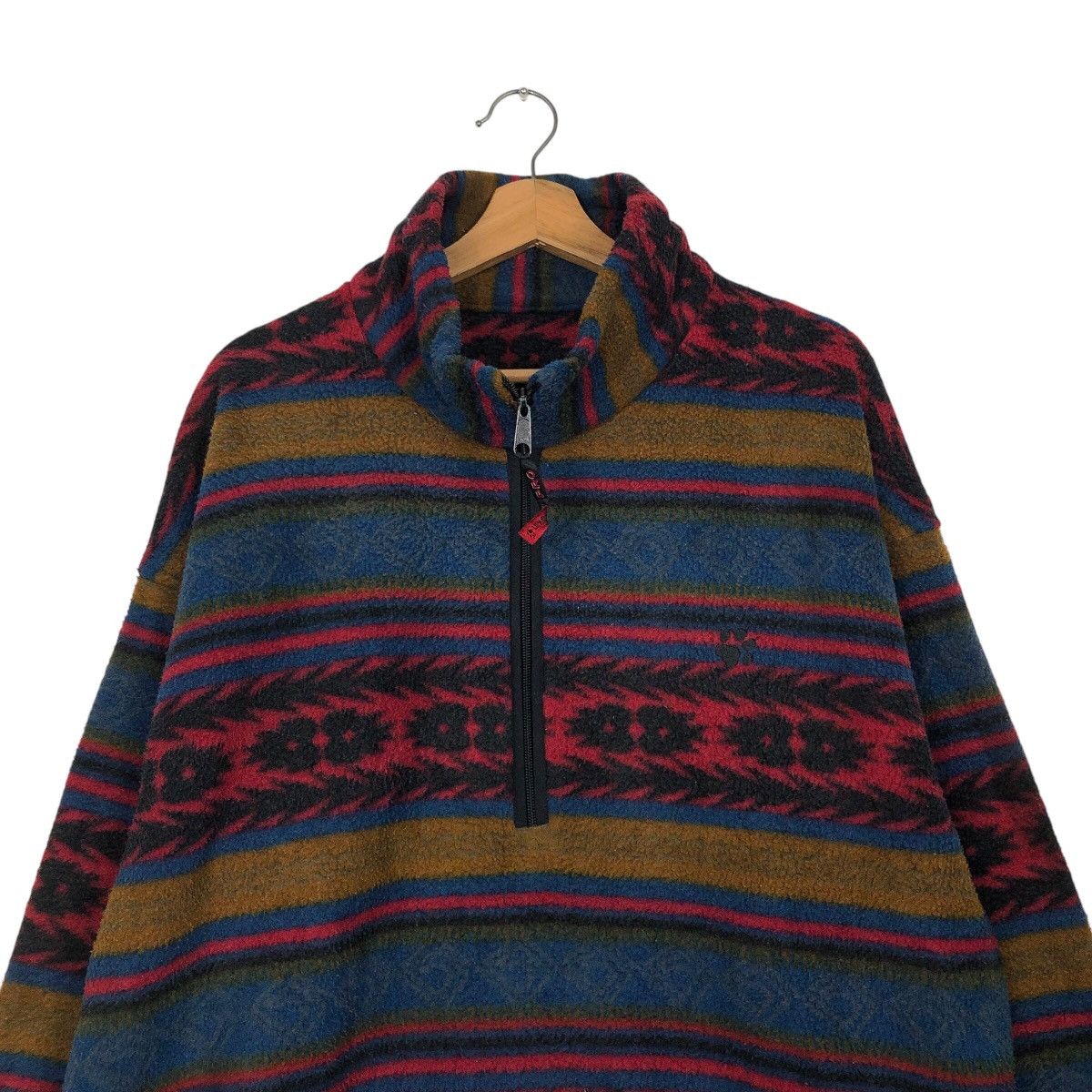 Japanese Brand 📌Vintage Fleece Jacket Jack Wolf Navajo Native Design Size US M / EU 48-50 / 2 - 4 Thumbnail