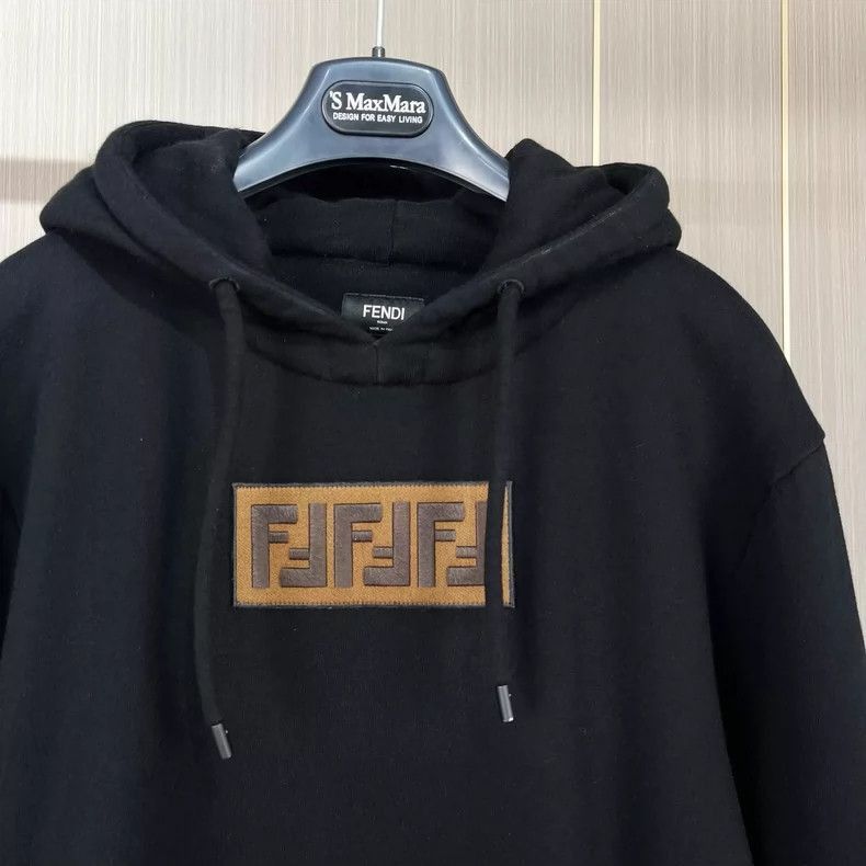 Fendi Fendi Embroidered Logo Wool Hoodie Size US L / EU 52-54 / 3 - 3 Thumbnail