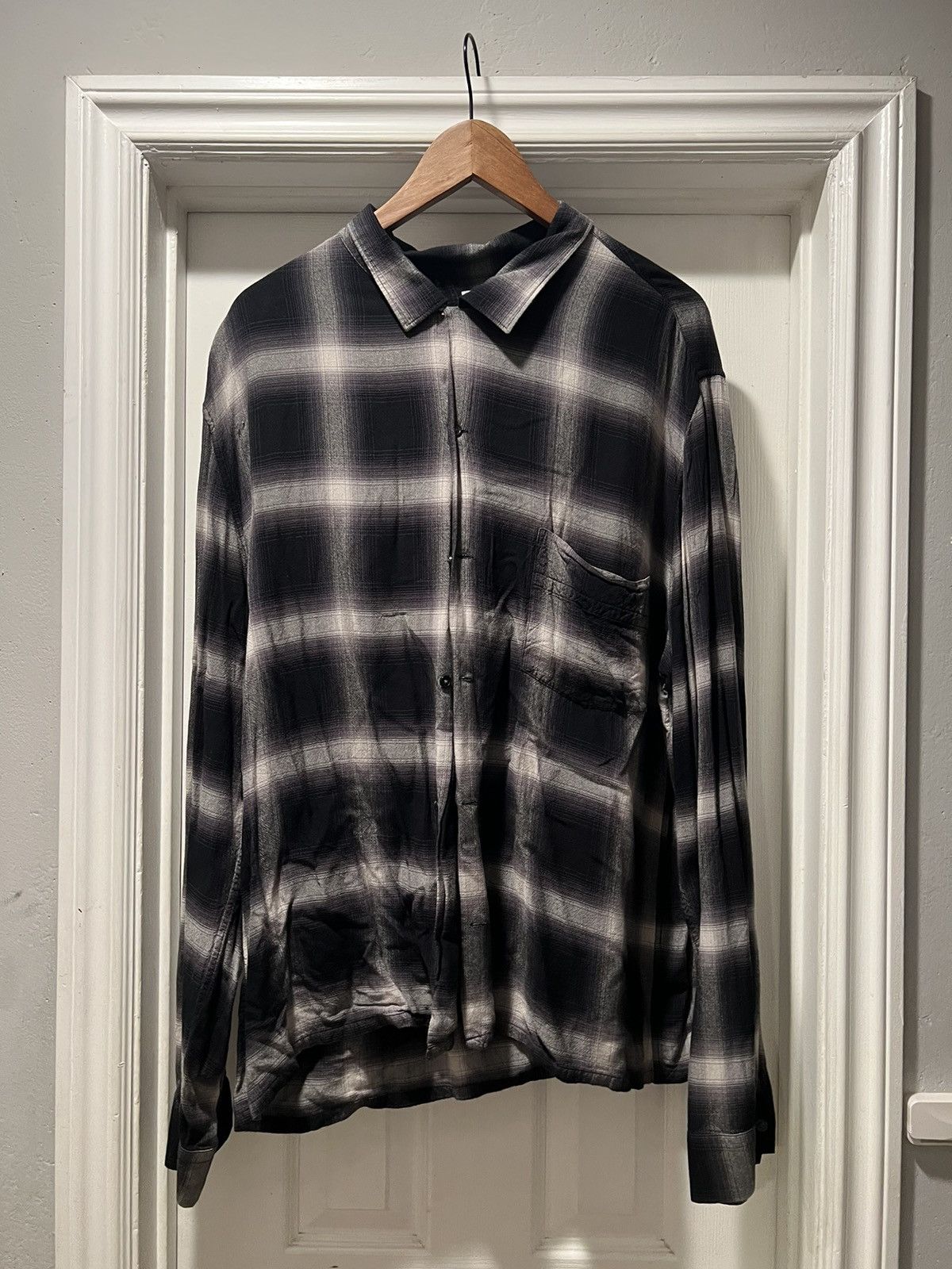 image of Grey Vince Flannel in Gray Plaid, Men's (Size 2XL)