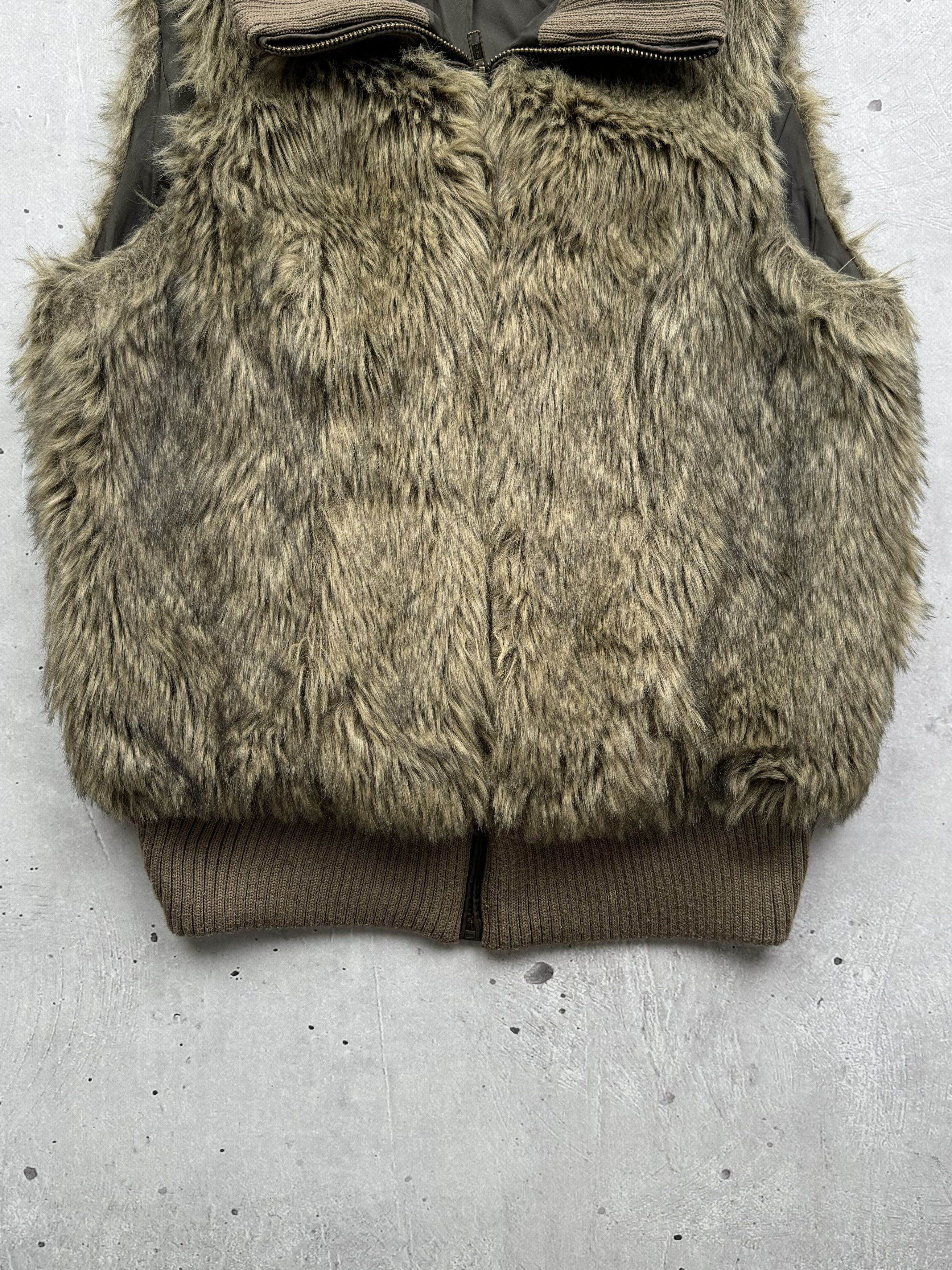 Other Vintage Faux Fur Zipped Vest Size M / US 6-8 / IT 42-44 - 3 Thumbnail