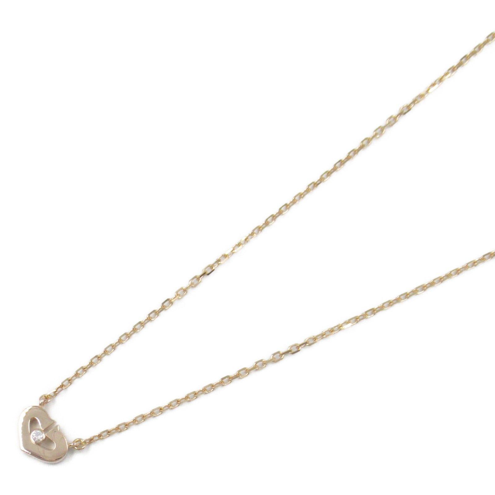 Cartier Cartier C Heart Necklace K18Pg (Pink Gold) Diamond Clear Size ONE SIZE - 1 Thumbnail