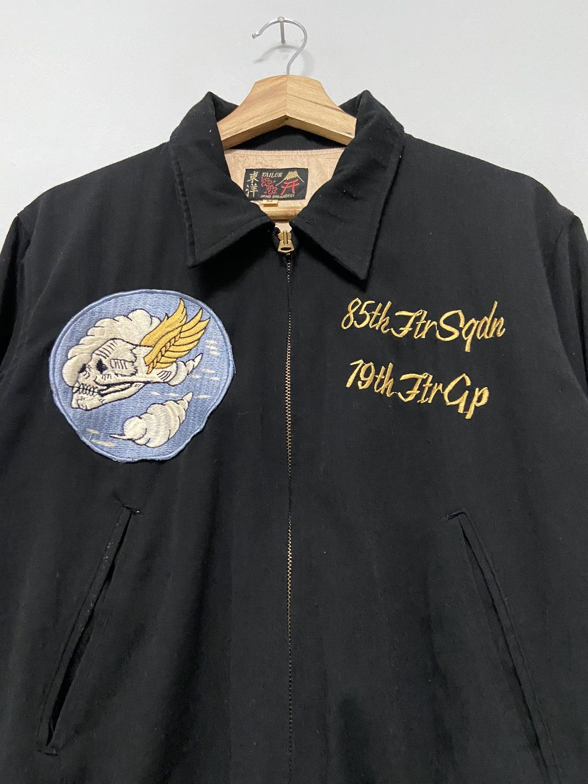 Tailor Toyo Vintage 90s Tailor Toyo Flying Skull Sukajan Embroidery Rare Size US M / EU 48-50 / 2 - 13 Thumbnail