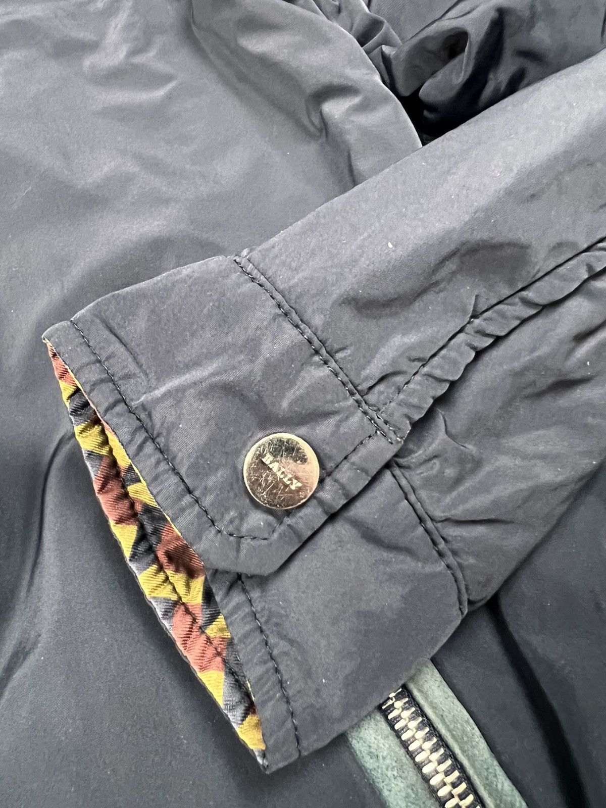Bally BALLY Reversible Silk Bomber Jacket Navy/Print Wmn IT 44 (L) Size L / US 10 / IT 46 - 8 Thumbnail