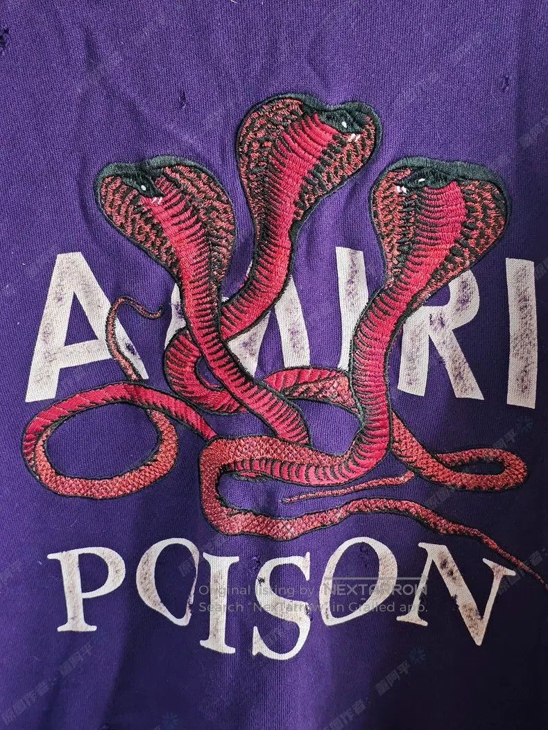 Amiri Amiri Purple Snake Embroidered Hoodie Size US S / EU 44-46 / 1 - 2 Thumbnail