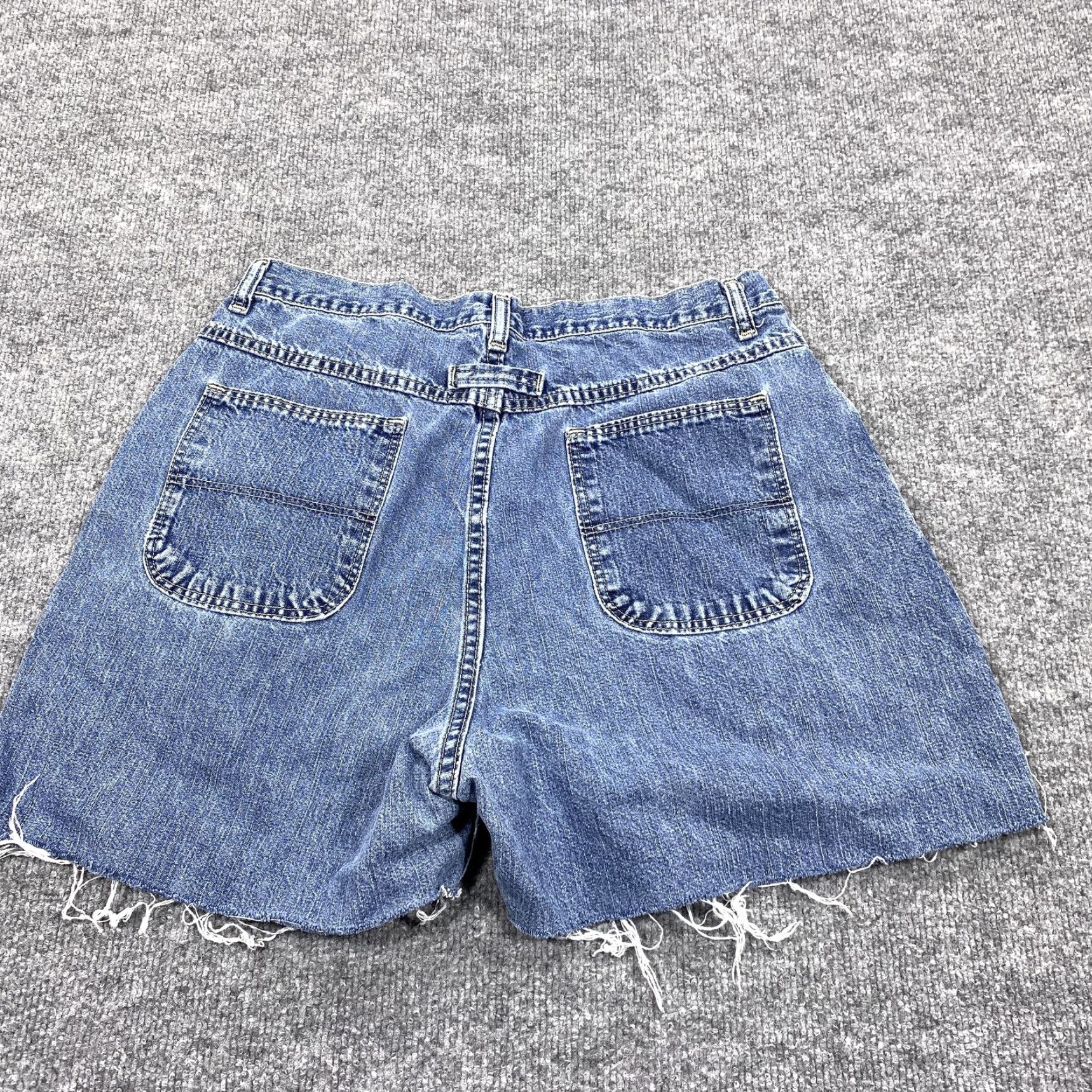 Wrangler Wrangler Cut-Off Shorts Womens 32 Blue Denim Relaxed Fit Fringe 5-Pocket Size 24" / US 00 / IT 34 - 3 Thumbnail