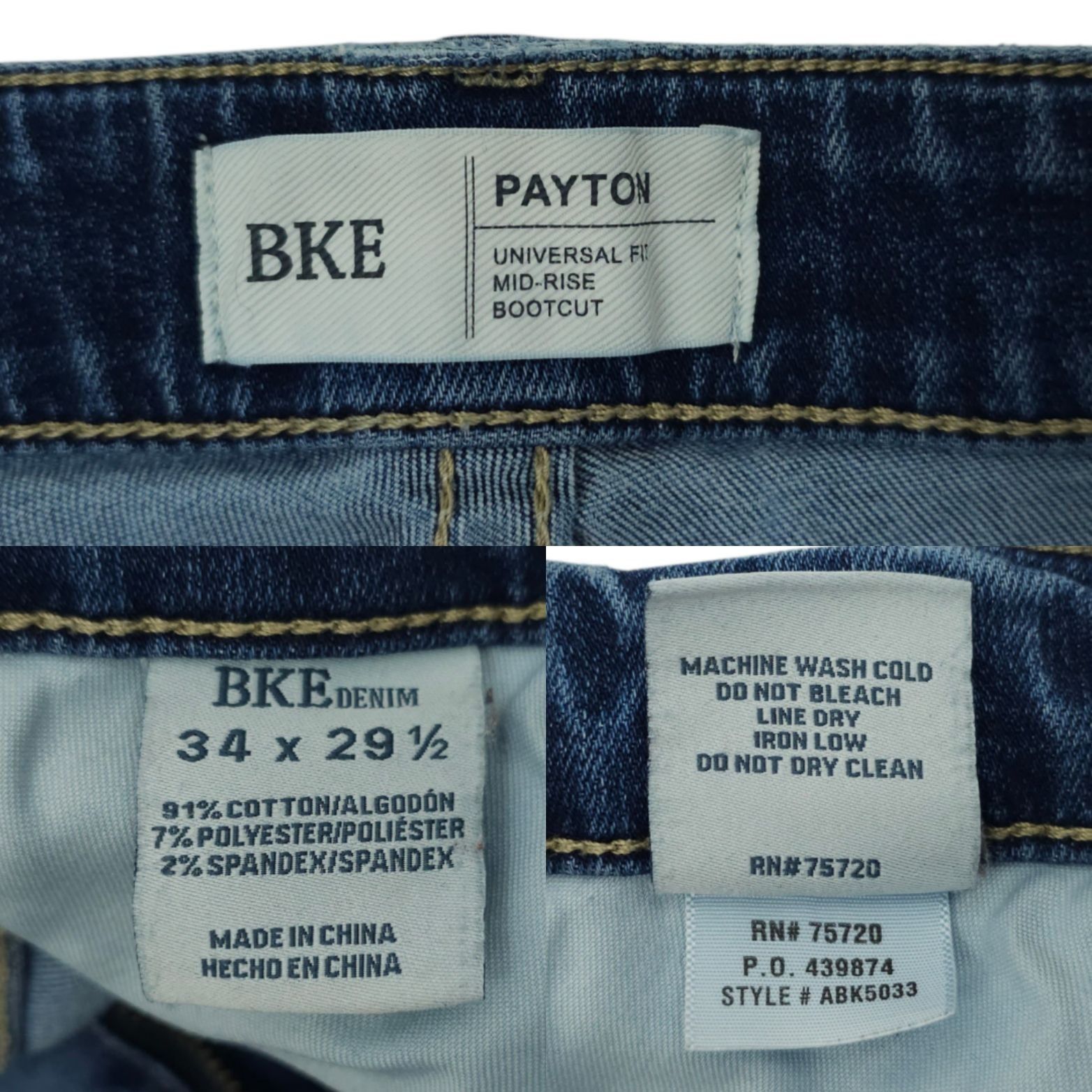 BKE BKE Payton Bootcut Jeans 34 READ Mid Rise Blue Denim Size 24" / US 00 / IT 34 - 9 Thumbnail