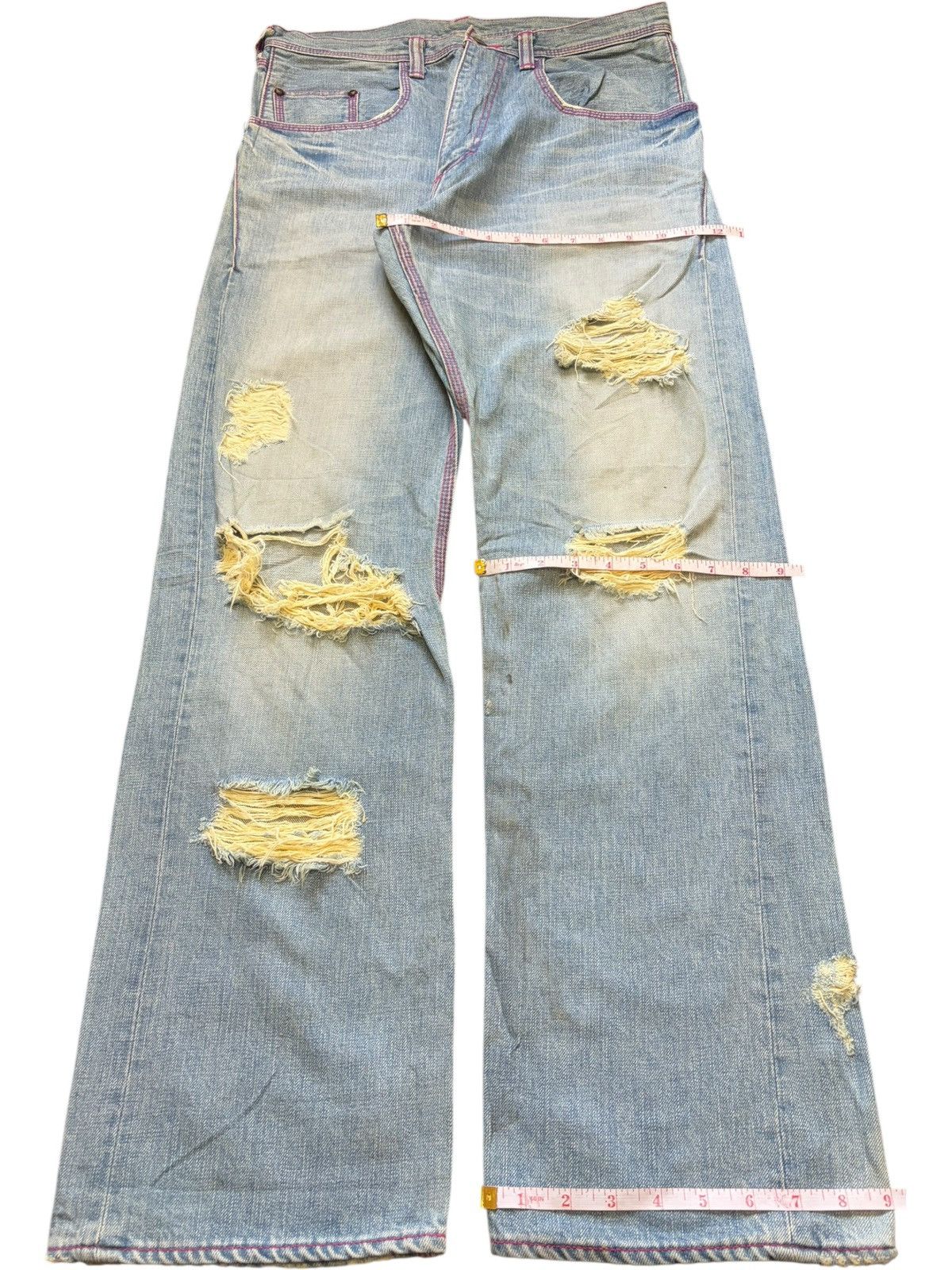 Fubu Vintage Japanese Brand Faded Wash Distress Baggy Jeans Size US 32 / EU 48 - 8 Thumbnail