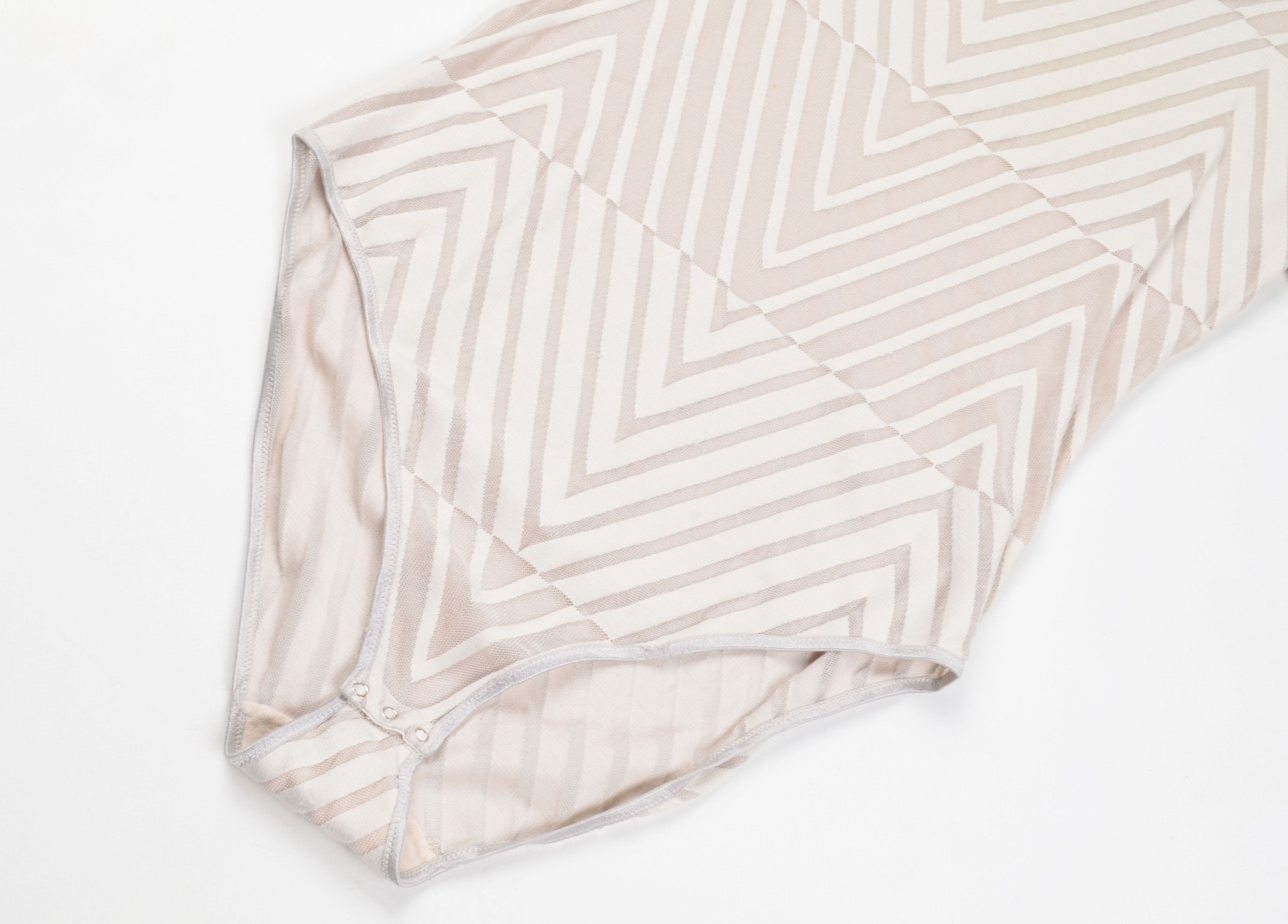 Hanro Hanro Vintage Mesh Striped Square Neck Bodysuit Size S / US 4 / IT 40 - 6 Thumbnail