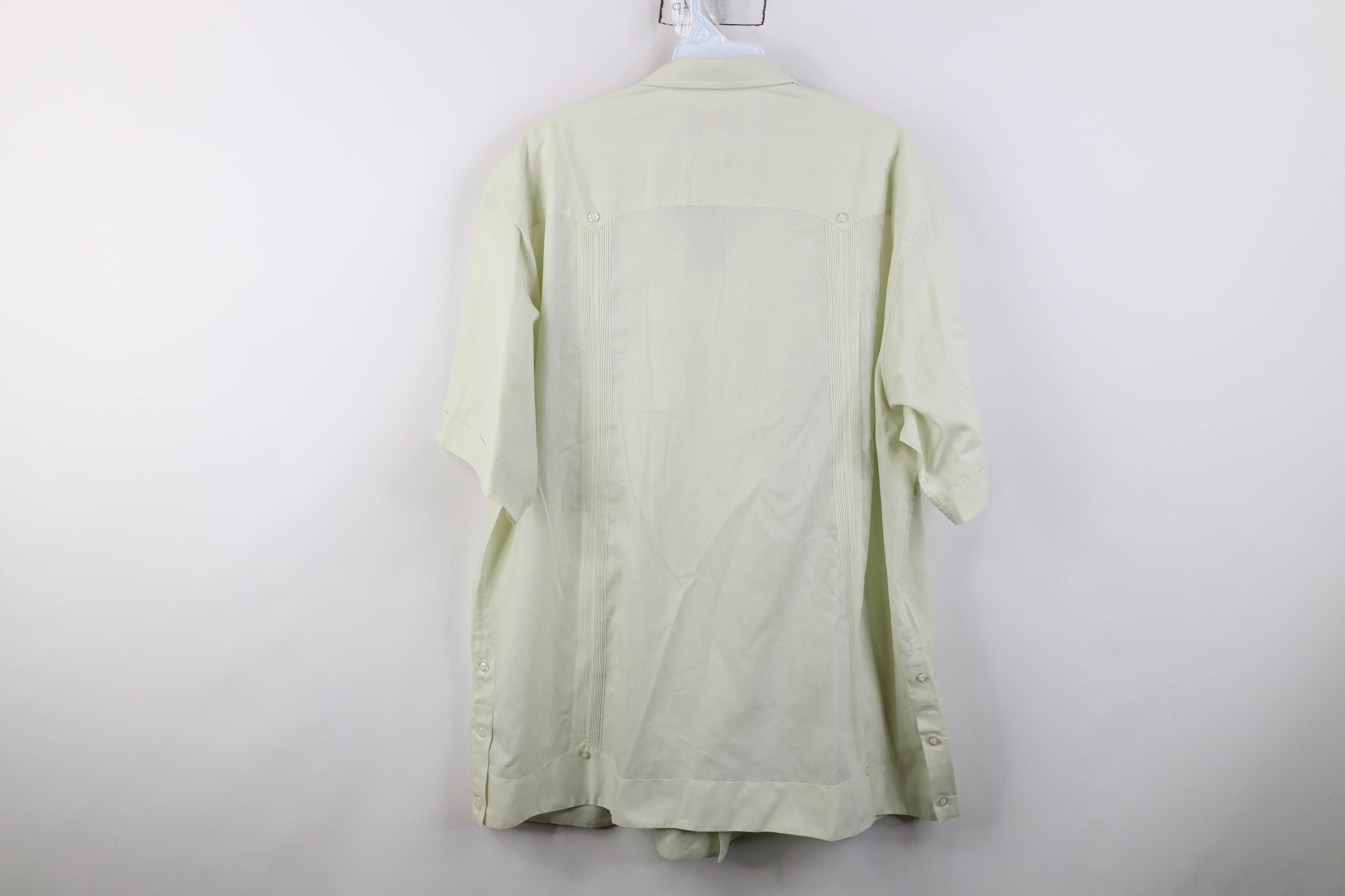 Vintage Vintage 70s Rockabilly Guayabera Beach Wedding Button Shirt Size US XXL / EU 58 / 5 - 14 Thumbnail