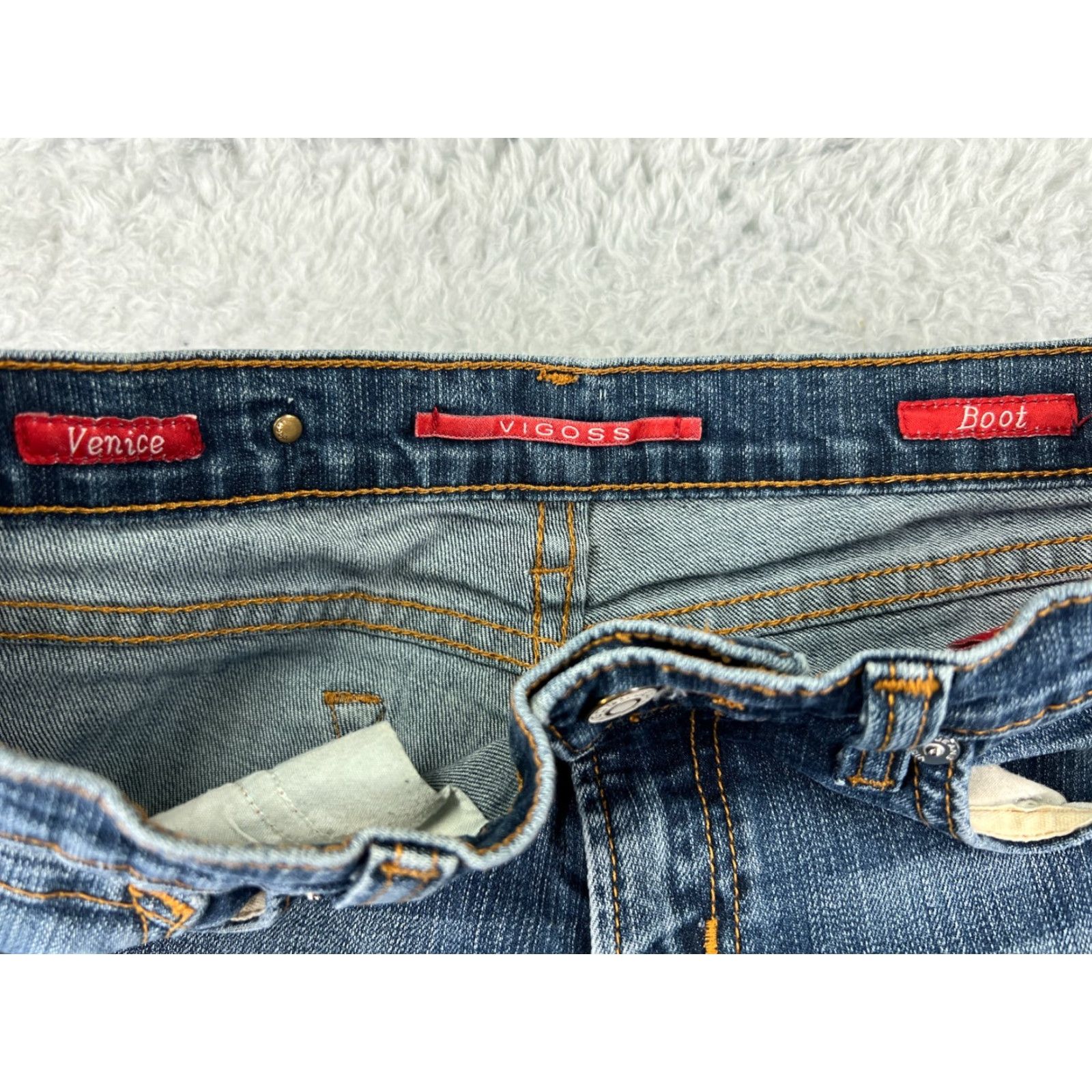 Vintage VIGOSS Jeans Women 5 Blue Denim Bootcut Medium Wash Western Womens Size 27" / US 4 / IT 40 - 4 Thumbnail