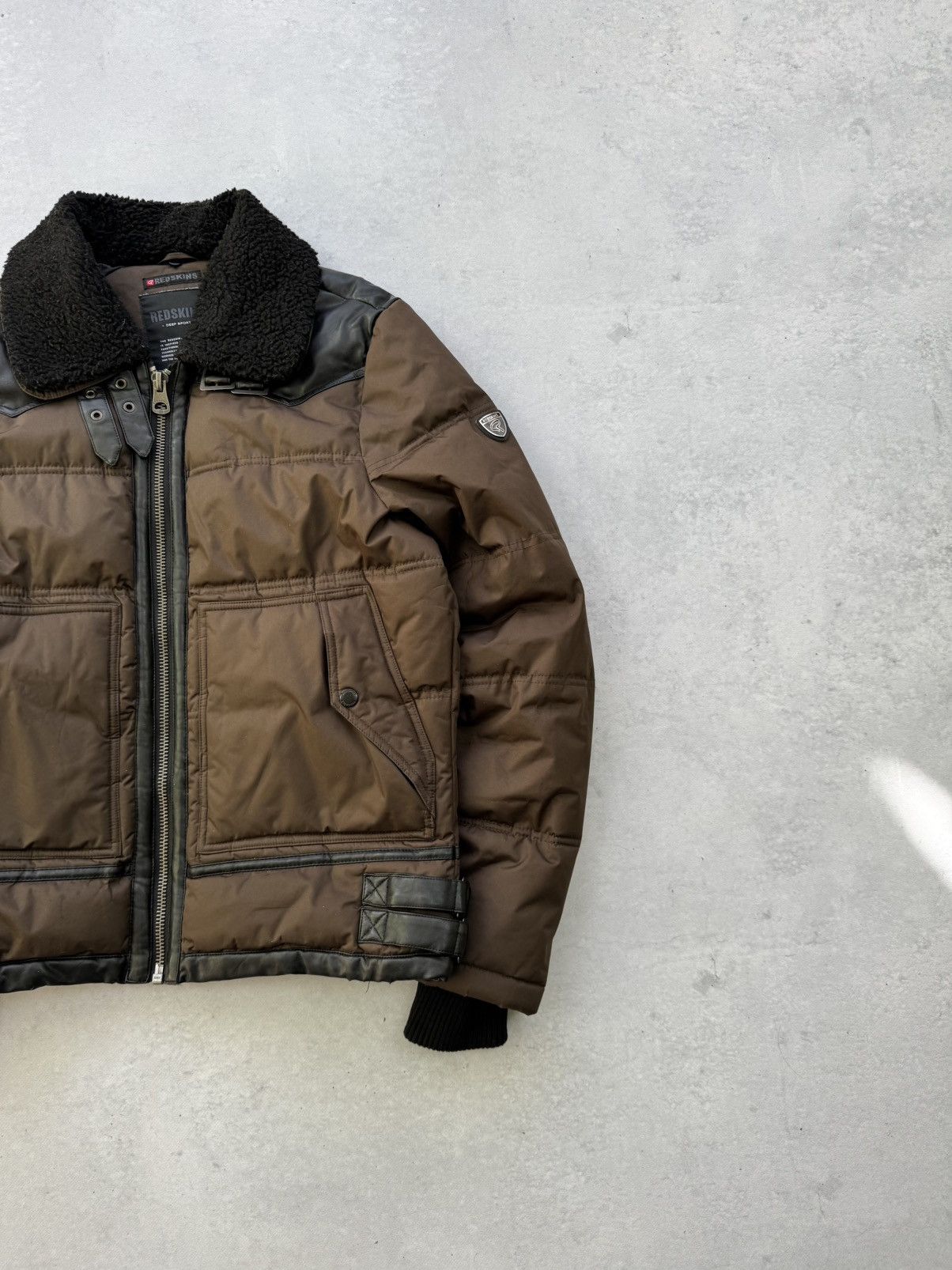 Other REDSKINS Jacket Mens S Brown Nylon CWU Fur Flight Size US S / EU 44-46 / 1 - 2 Thumbnail