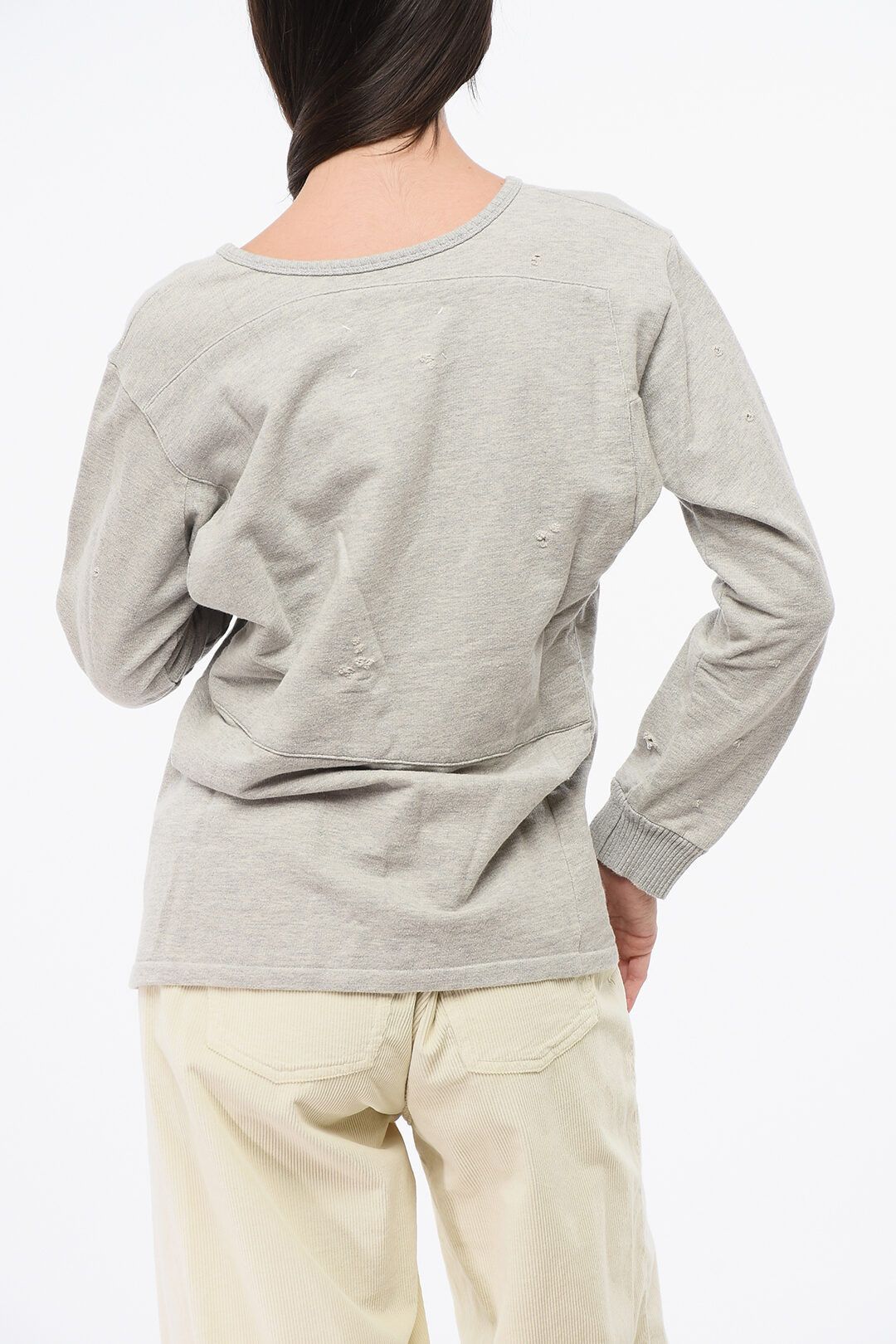 Maison Margiela og1mm0825 Buttons Crewneck Sweatshirt in Grey Size L / US 10 / IT 46 - 2 Thumbnail