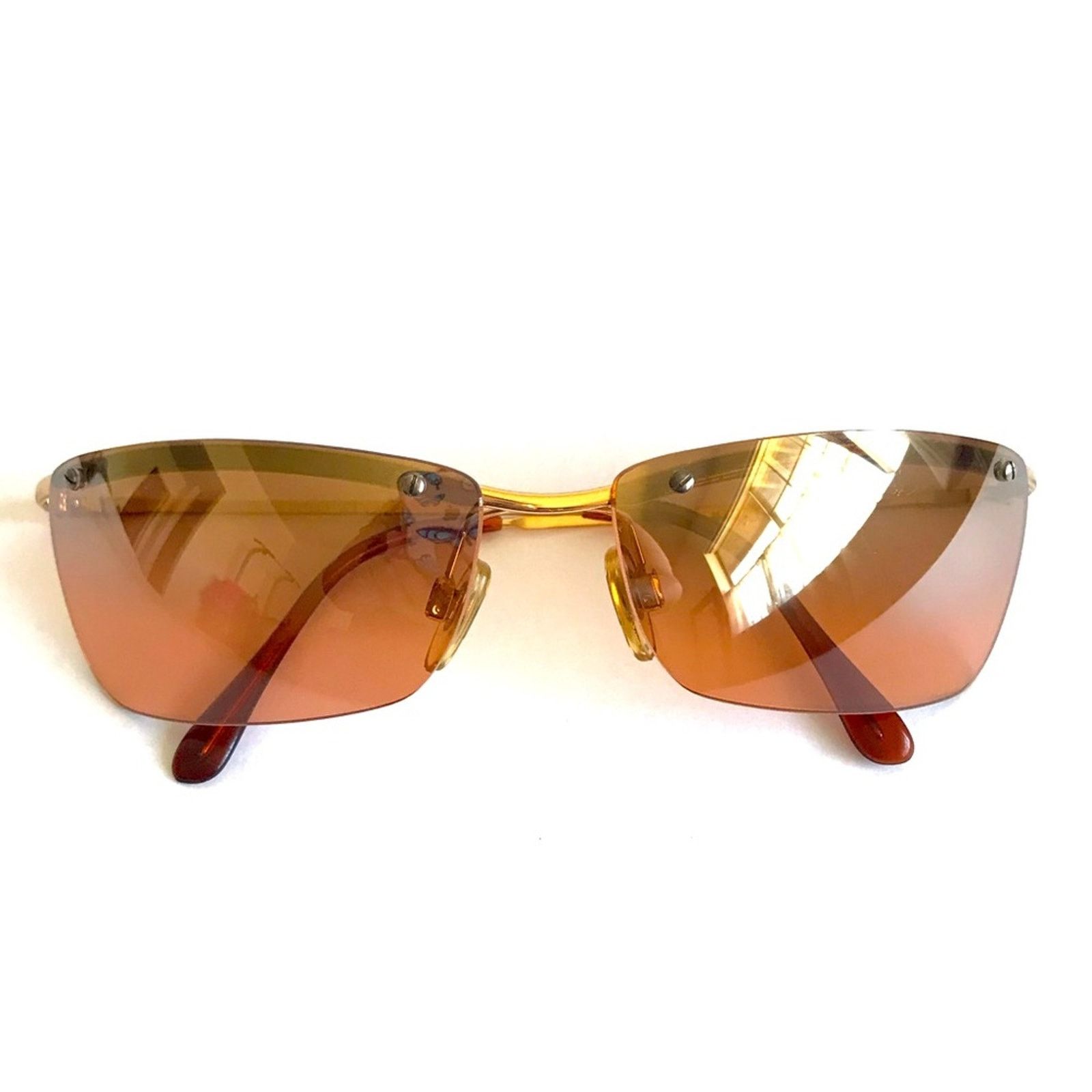Moschino MOSCHINO 1990's Rimless Iridescent ROSE GOLD Sunglasses Size ONE SIZE - 14 Thumbnail