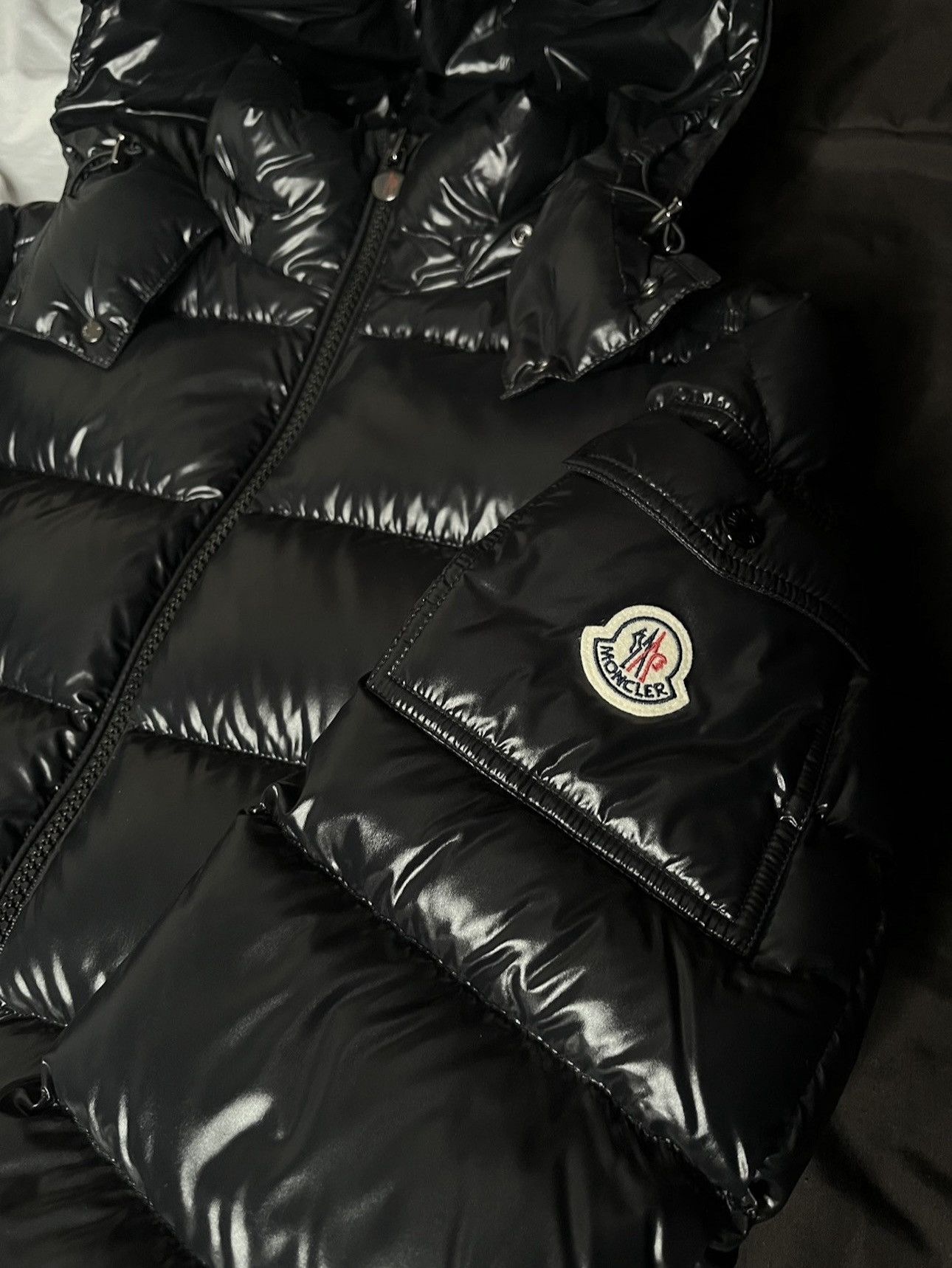 image of Moncler Maya Puffer Jacket Size 2 in Black, Men's