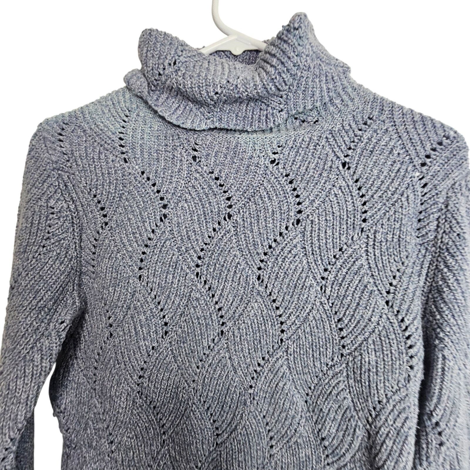 Other Sundance Blue Turtleneck Sweater Cotton Silk Blend Women M Size M / US 6-8 / IT 42-44 - 2 Thumbnail