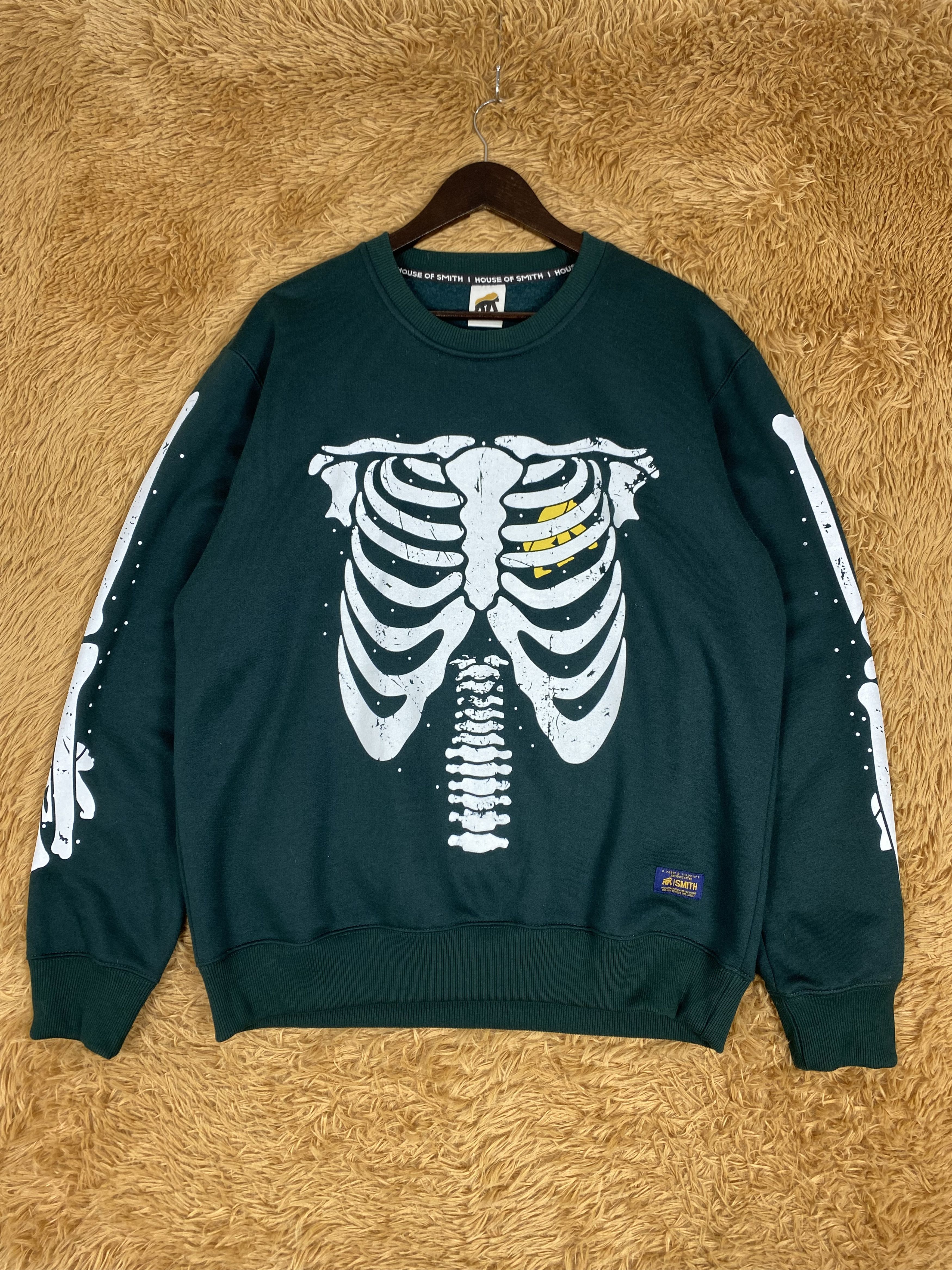Japanese Brand Vintage House OF Smith Skull Pattern Sweatshirts PS0193 Size US XXL / EU 58 / 5 - 1 Thumbnail