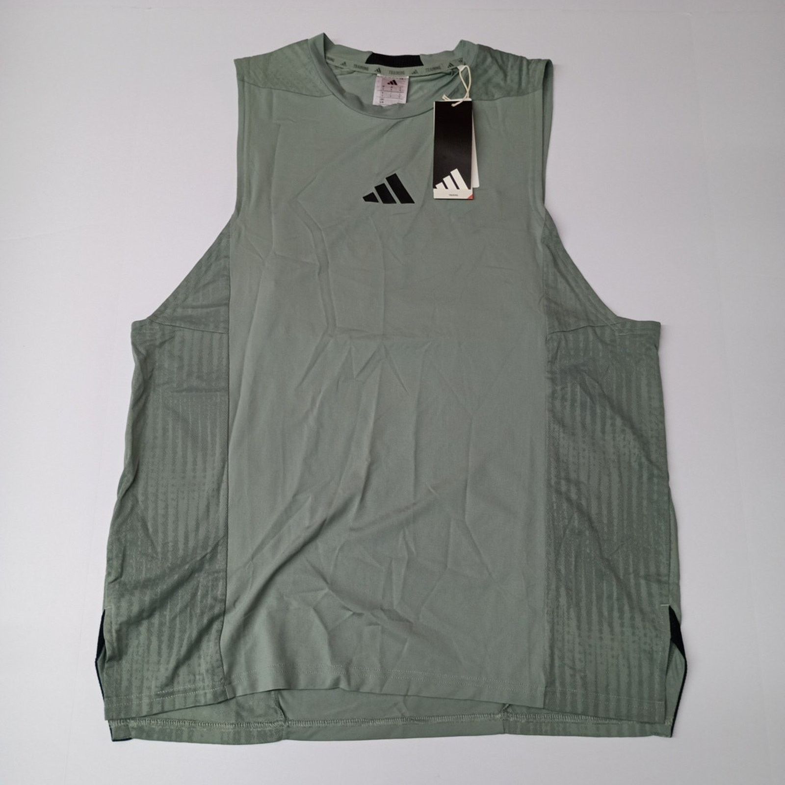 Adidas Adidas Men's Size L D4T Training Tank Top Shirt Silver Green Size US L / EU 52-54 / 3 - 1 Thumbnail