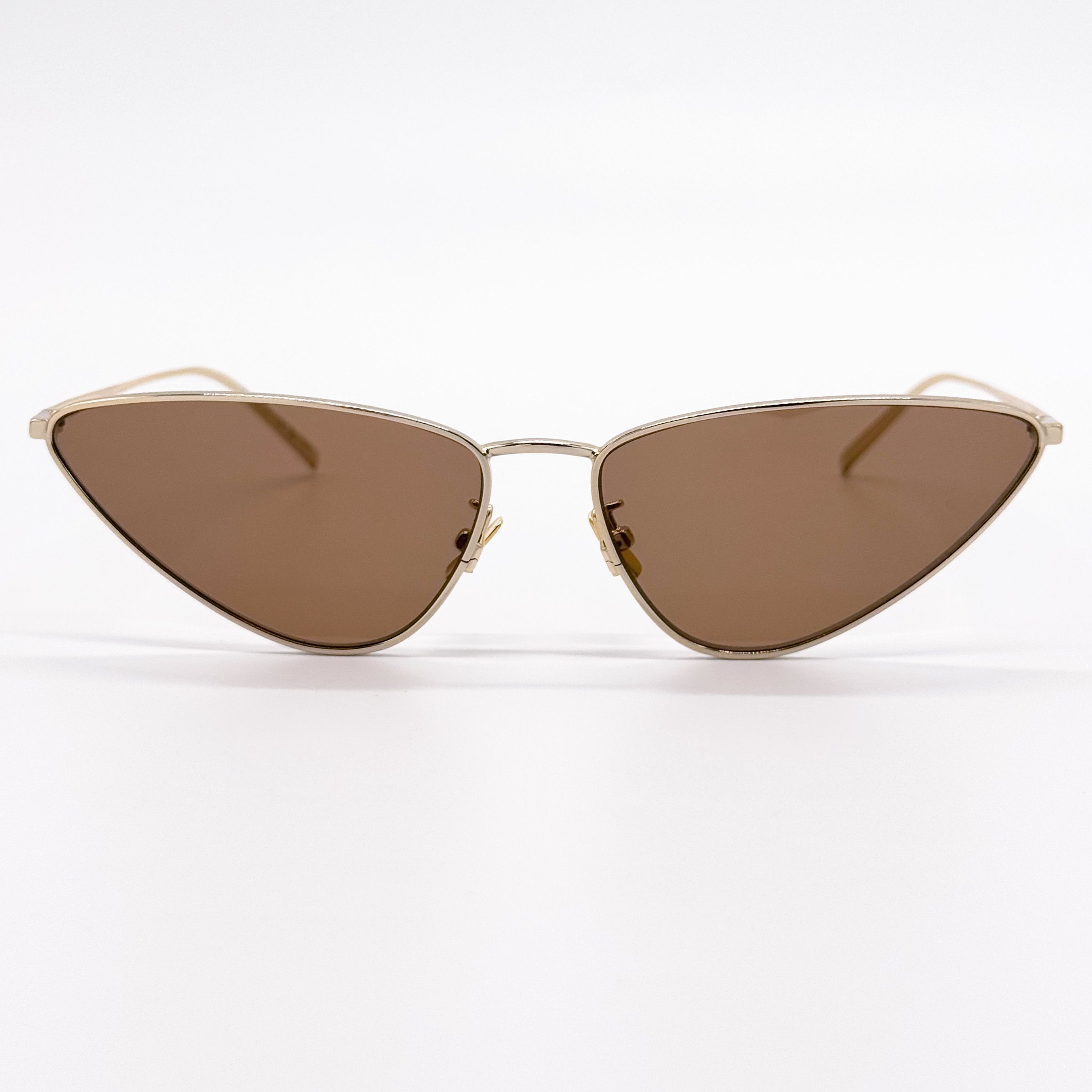 Yves Saint Laurent NEW SAINT LAURENT SL 487 003 WOMEN GOLD BROWN SUNGLASSES Size ONE SIZE - 4 Thumbnail