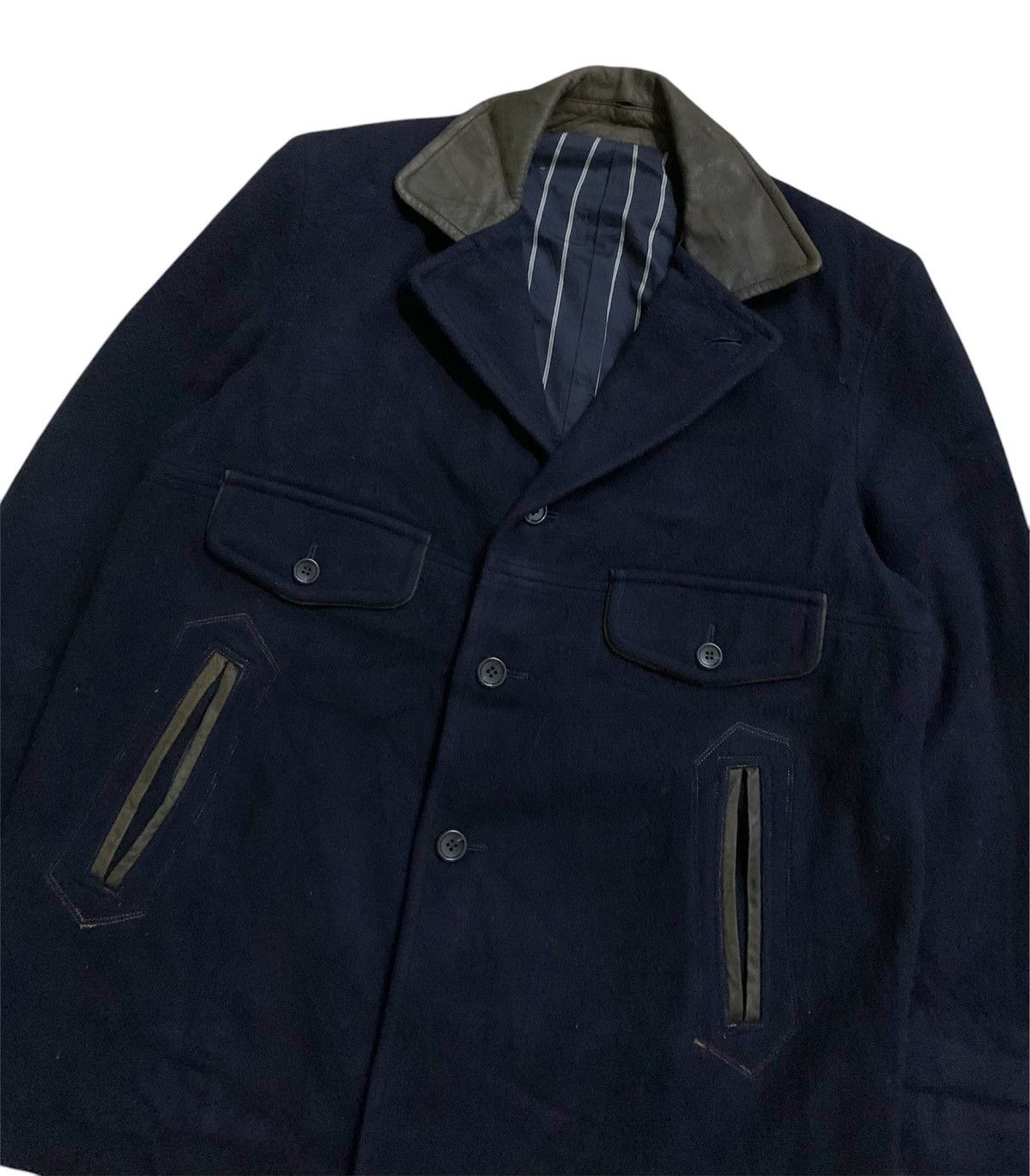 45rpm × Yohji Yamamoto 💥Forty Five 45Rpm Studio Wool Coat Jacket Size US L / EU 52-54 / 3 - 2 Thumbnail