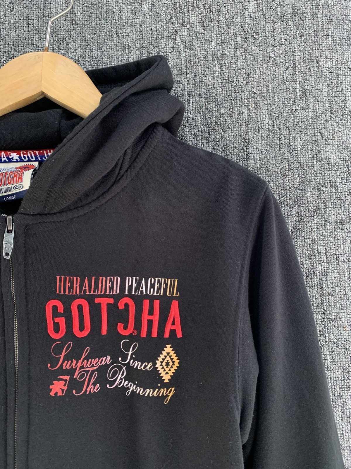 Vintage 🇺🇸 Gotcha the Blue Gool Poem Gotchic Surfware Zip Jacket Size US L / EU 52-54 / 3 - 5 Thumbnail