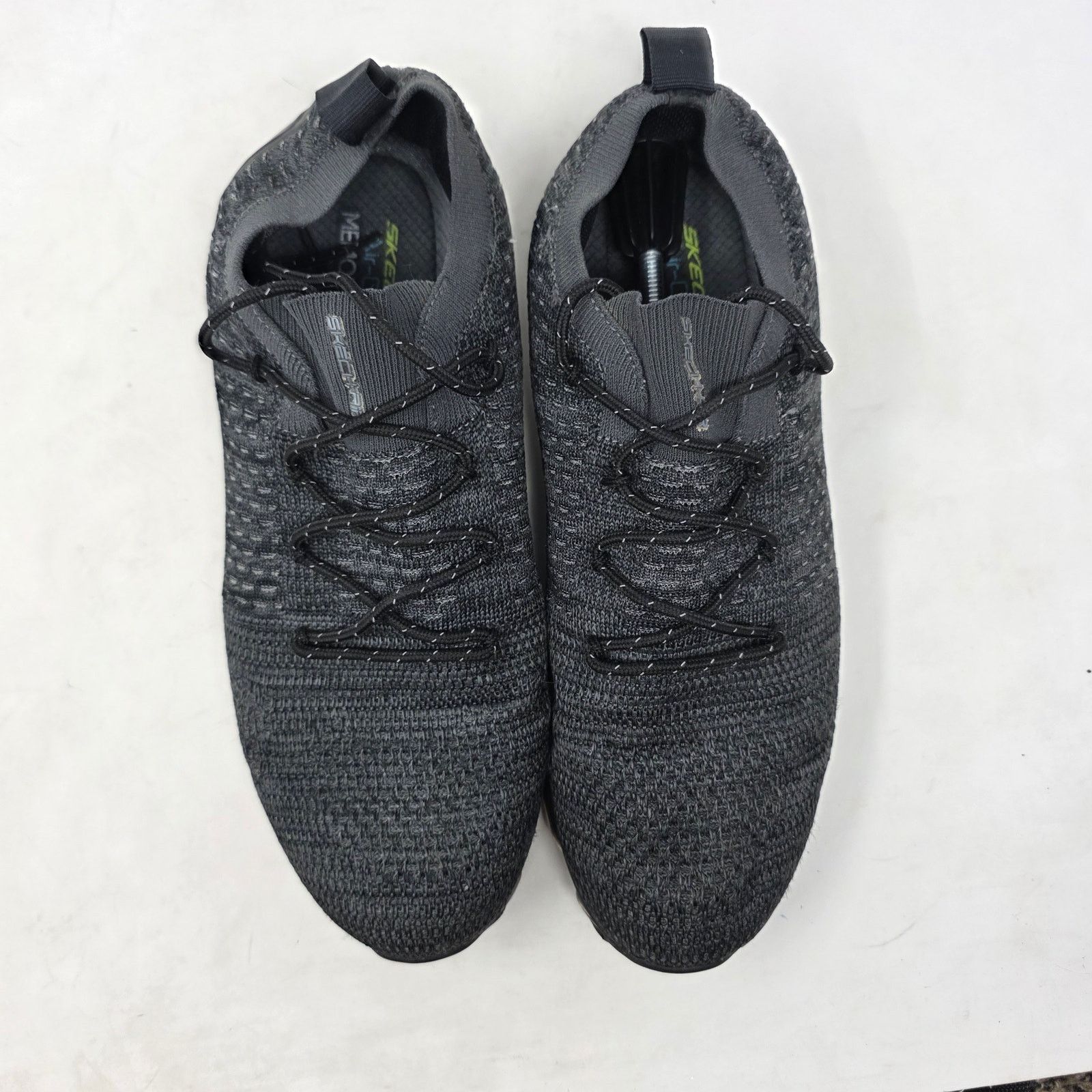 SKECHERS Skechers Air-Cooled Memory Foam Sneakers Black Knit 11.5 Size US 11.5 / EU 44-45 - 4 Thumbnail