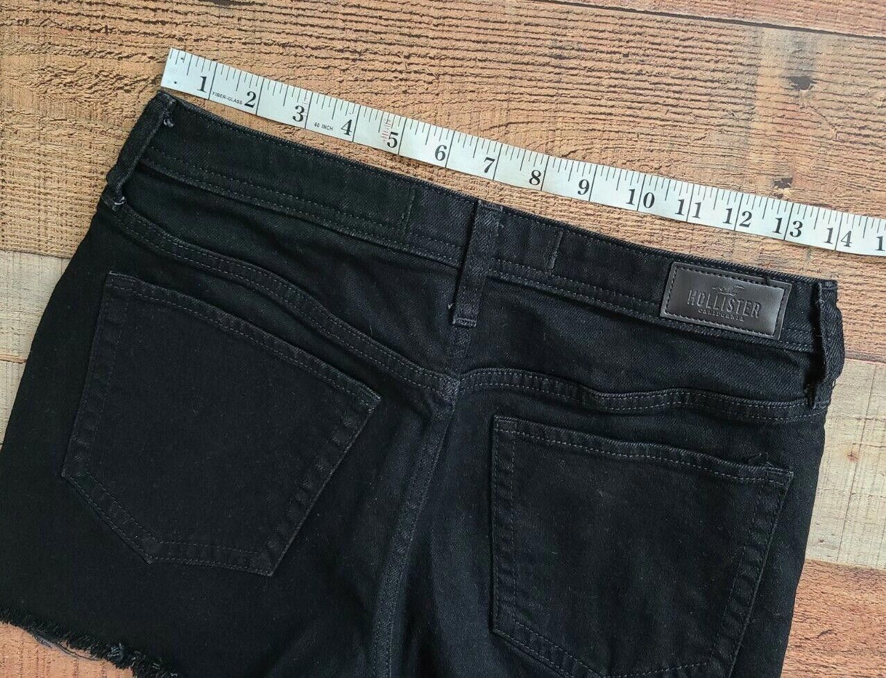 Designer Hollister Shorts 7 Black Cut Off High Rise 28 high waist mom Size 30" / US 8 / IT 44 - 5 Thumbnail