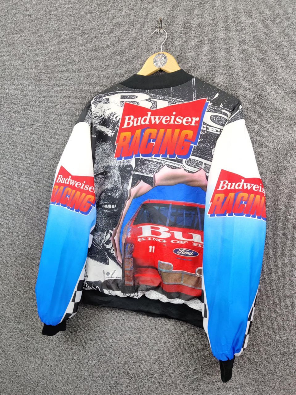 NASCAR Vintage Budweiser Racing Bill Elloit Nascar Bomber Jacket Size US XL / EU 56 / 4 - 2 Thumbnail