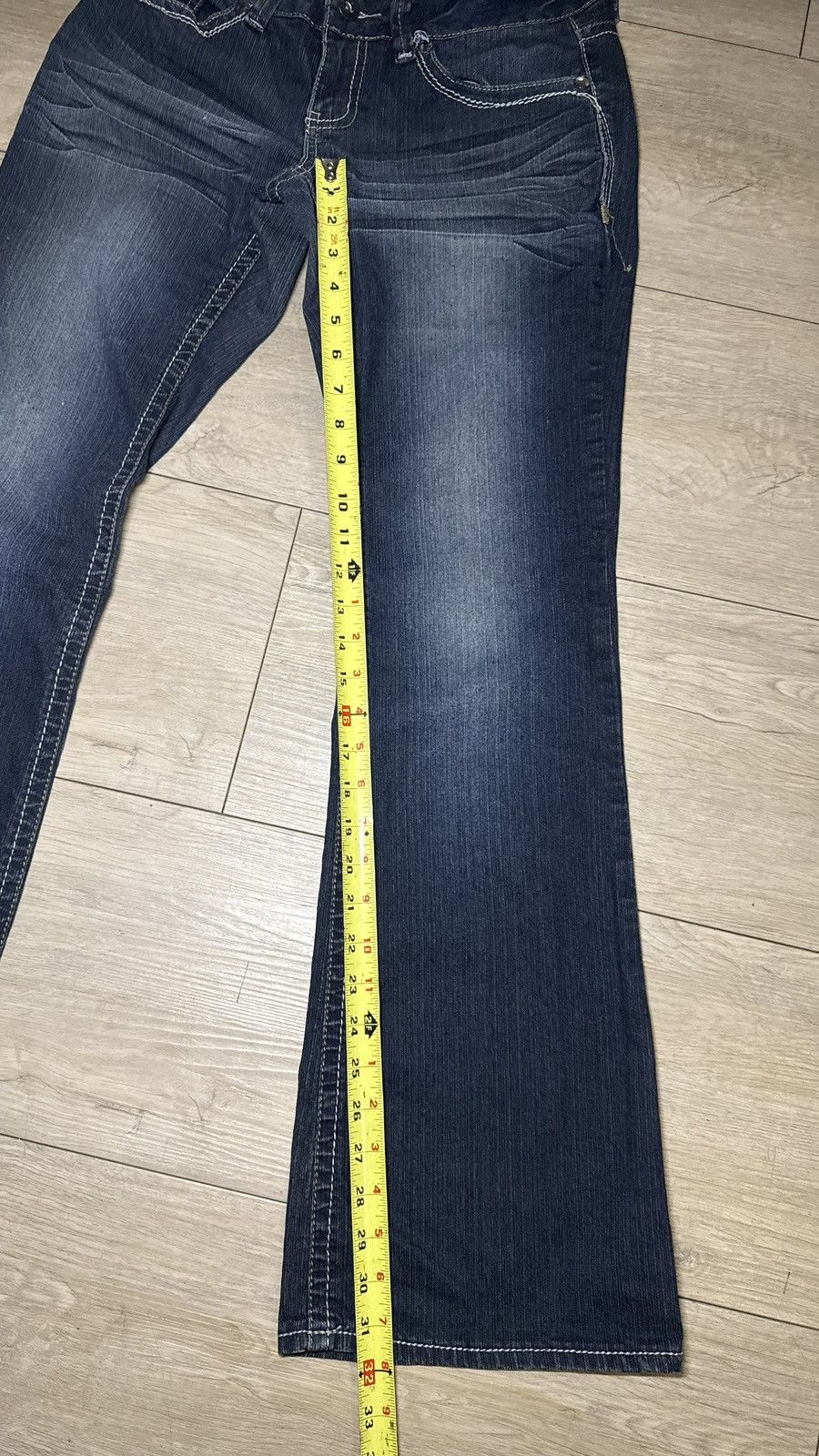Miss Me Y2K 2000s Women’s Hydraulic Embroidered Dark Stone Wash Size 27" / US 4 / IT 40 - 8 Thumbnail