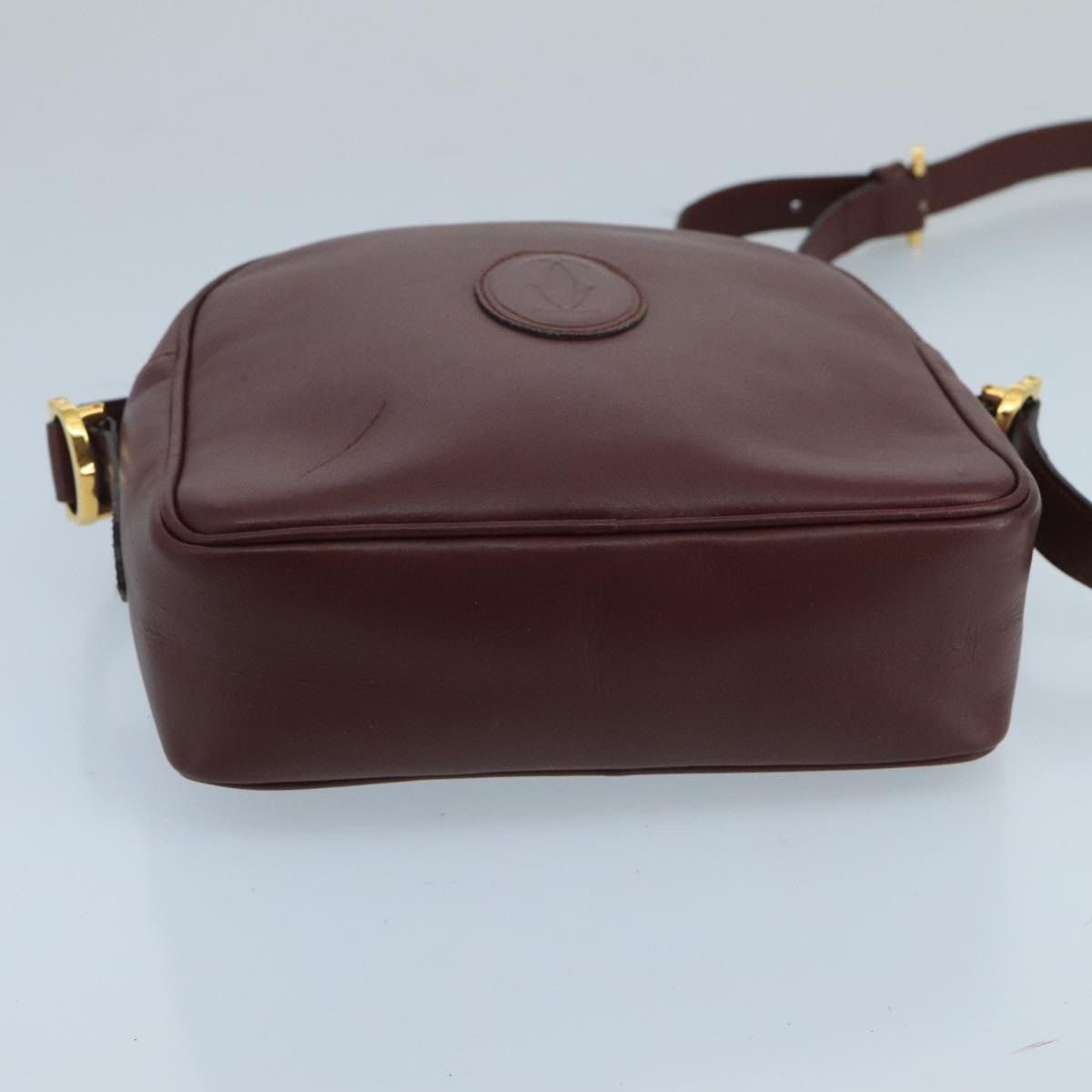 Cartier Cartier Shoulder Bag Leather Bordeaux Gold Size ONE SIZE - 10 Thumbnail