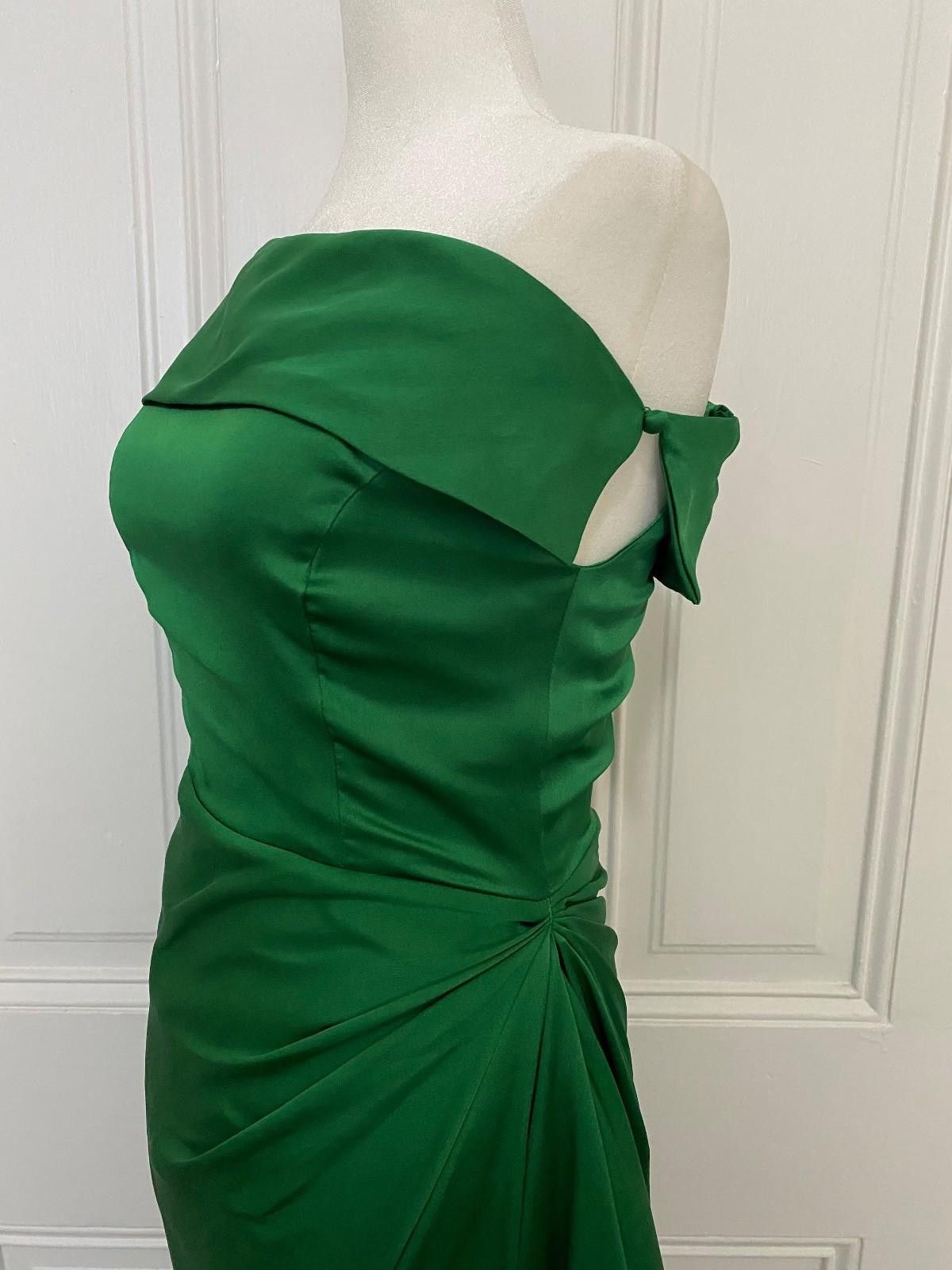 Other AMITY Asymmetric Neck Dress in Emerald Green (MEDIUM) Size M / US 6-8 / IT 42-44 - 4 Thumbnail