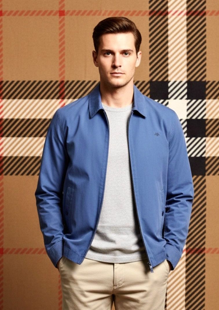 Burberry Thomas TB Burberry light jacket blue size L 52it blue Size US L / EU 52-54 / 3 - 1 Thumbnail