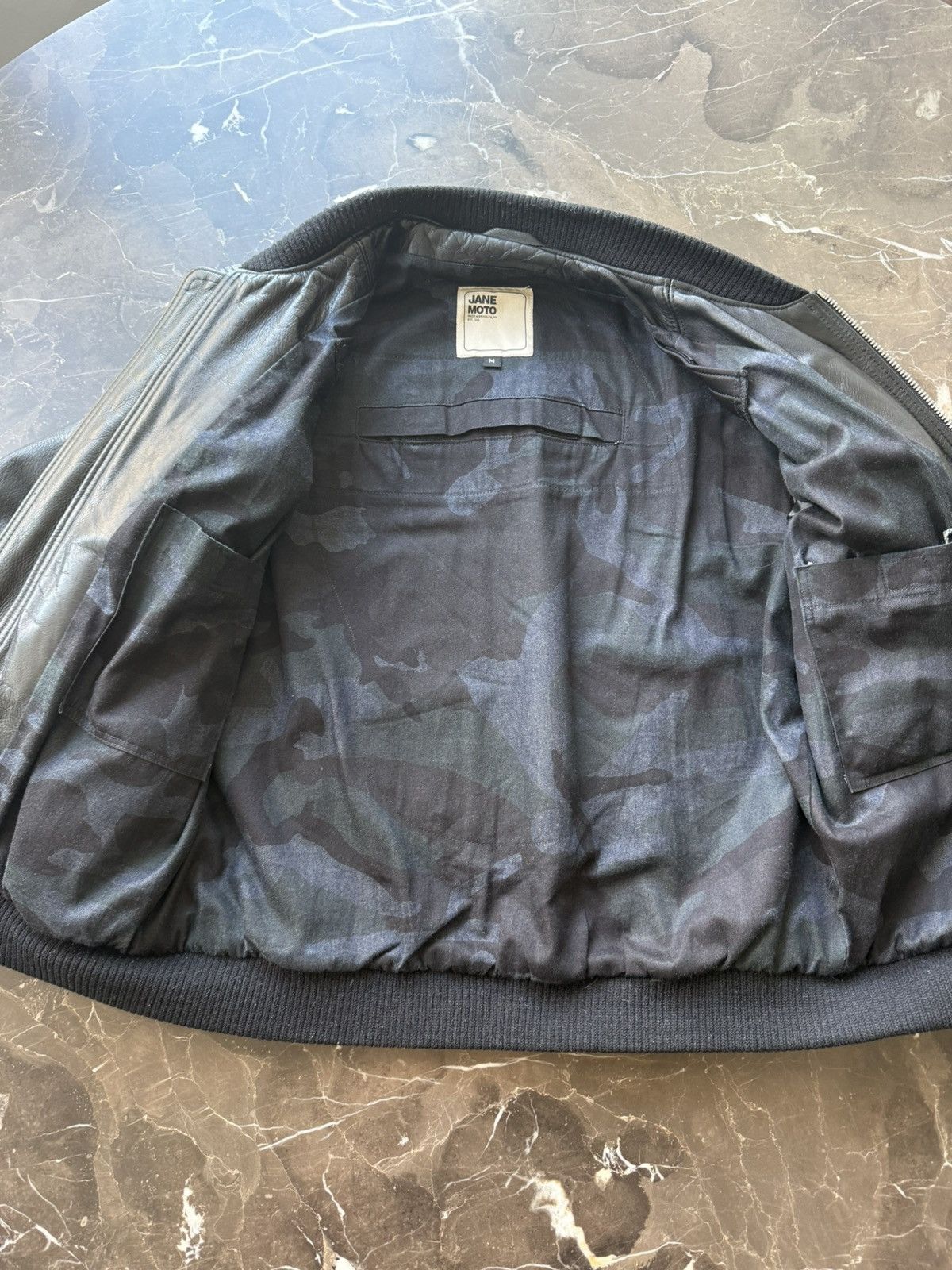Other Jane Moto Black Leather Bomber Jacket — Made in Brooklyn, NY Size US M / EU 48-50 / 2 - 7 Thumbnail