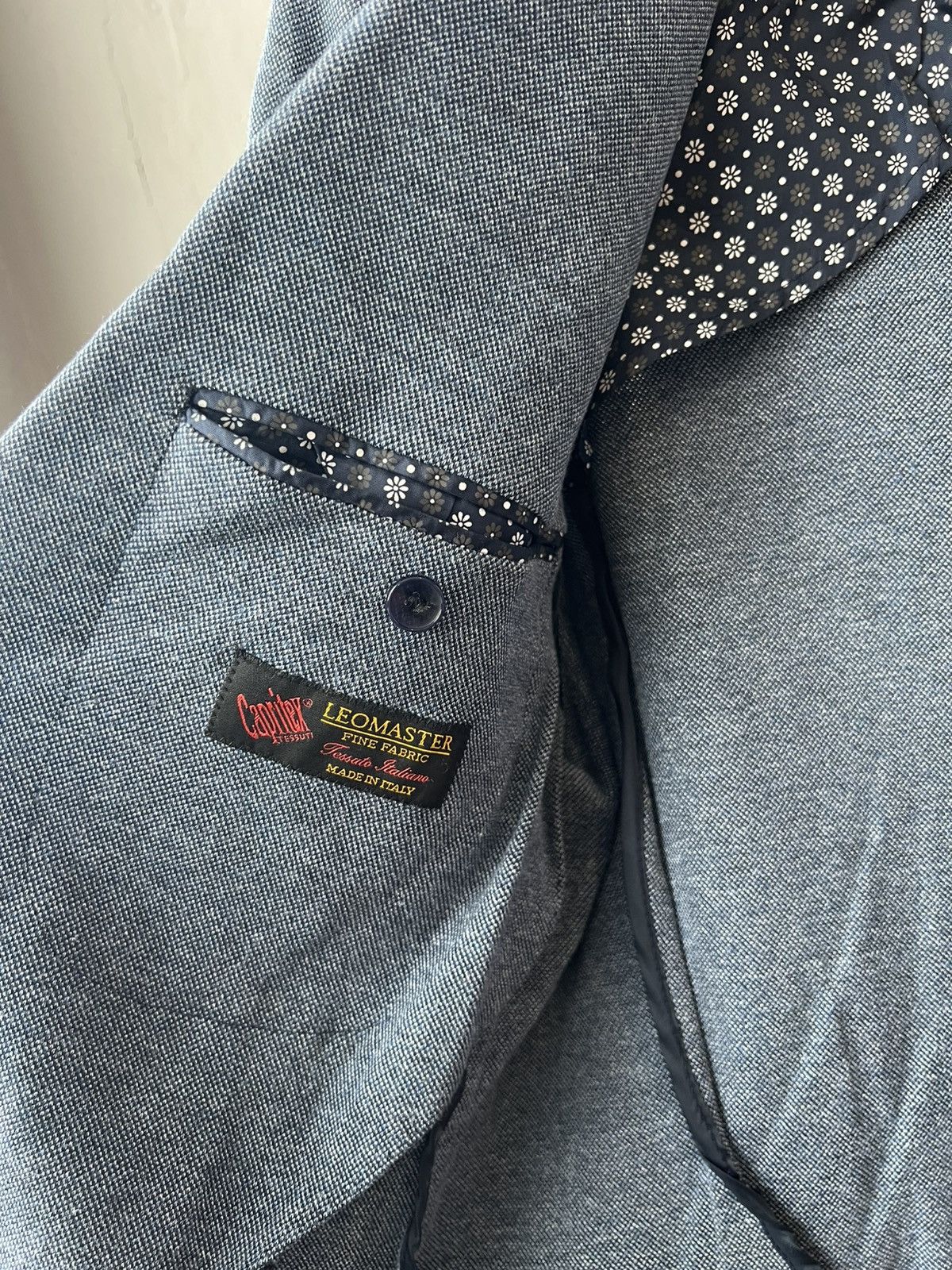 Louis Feraud LOUIS FERAUD PARIS MADE IN ITALY BLUE MENS SOLID BLAZER 52 Size 52R - 8 Thumbnail